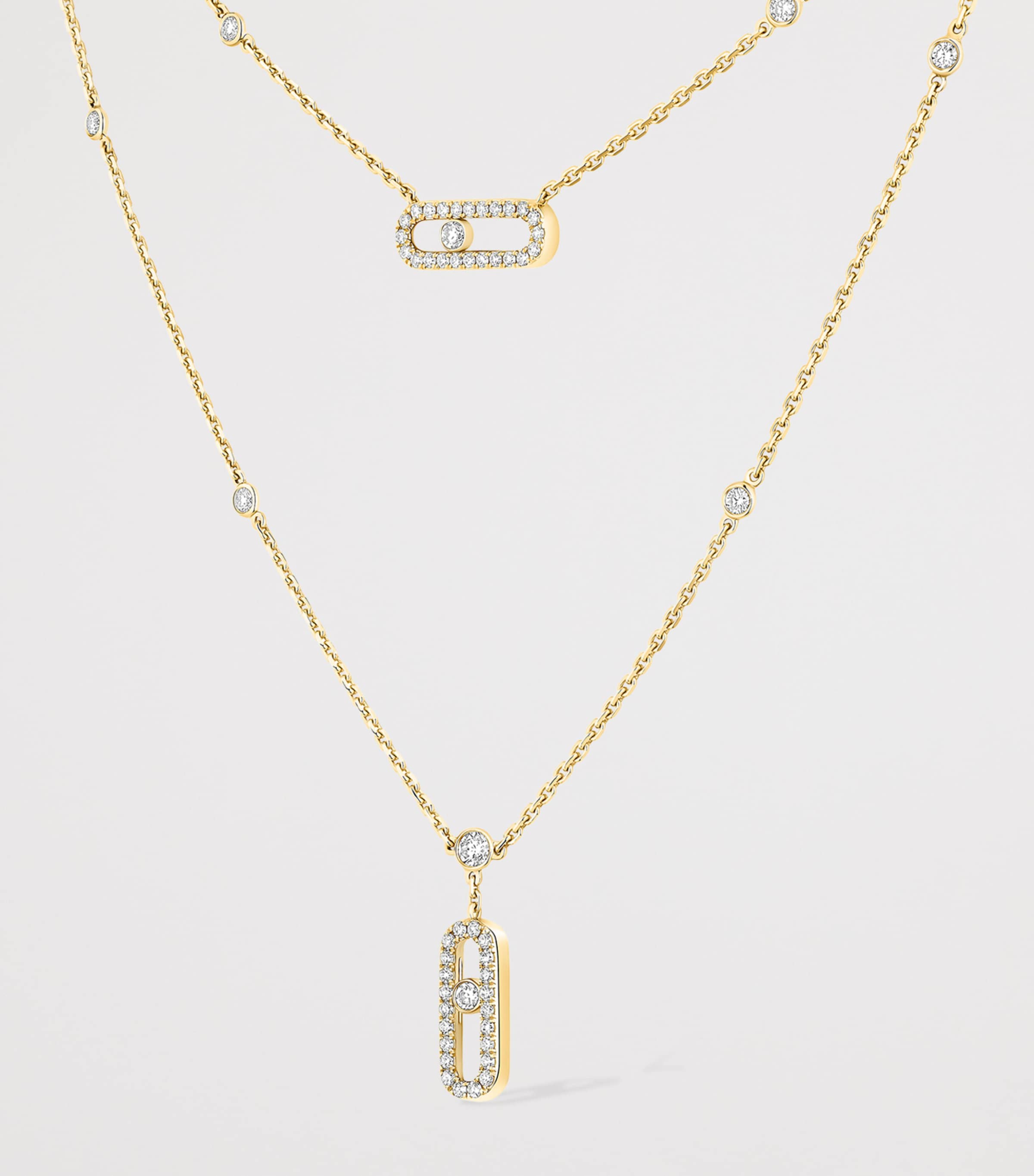 Messika Move Uno Yellow Gold and Diamond Necklace (0.60ct) Yellow Gold Image 3