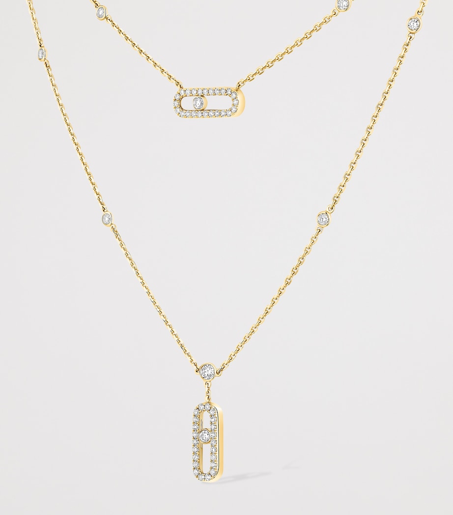 Messika Move Uno Yellow Gold and Diamond Necklace (0.60ct) Yellow Gold Image 3