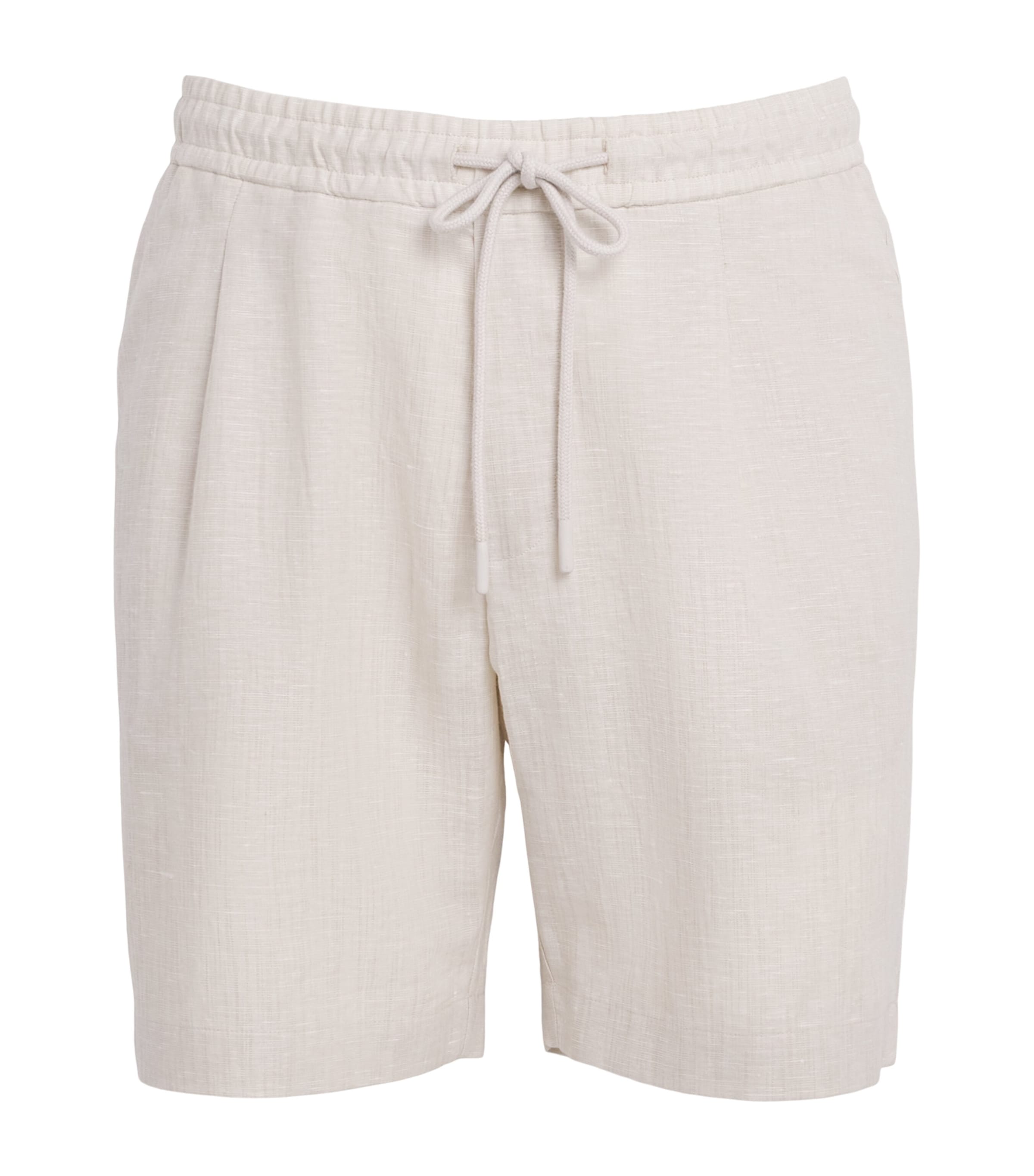 Zimmerli Mens Linen-Cotton Drawstring Shorts Beige Image 1