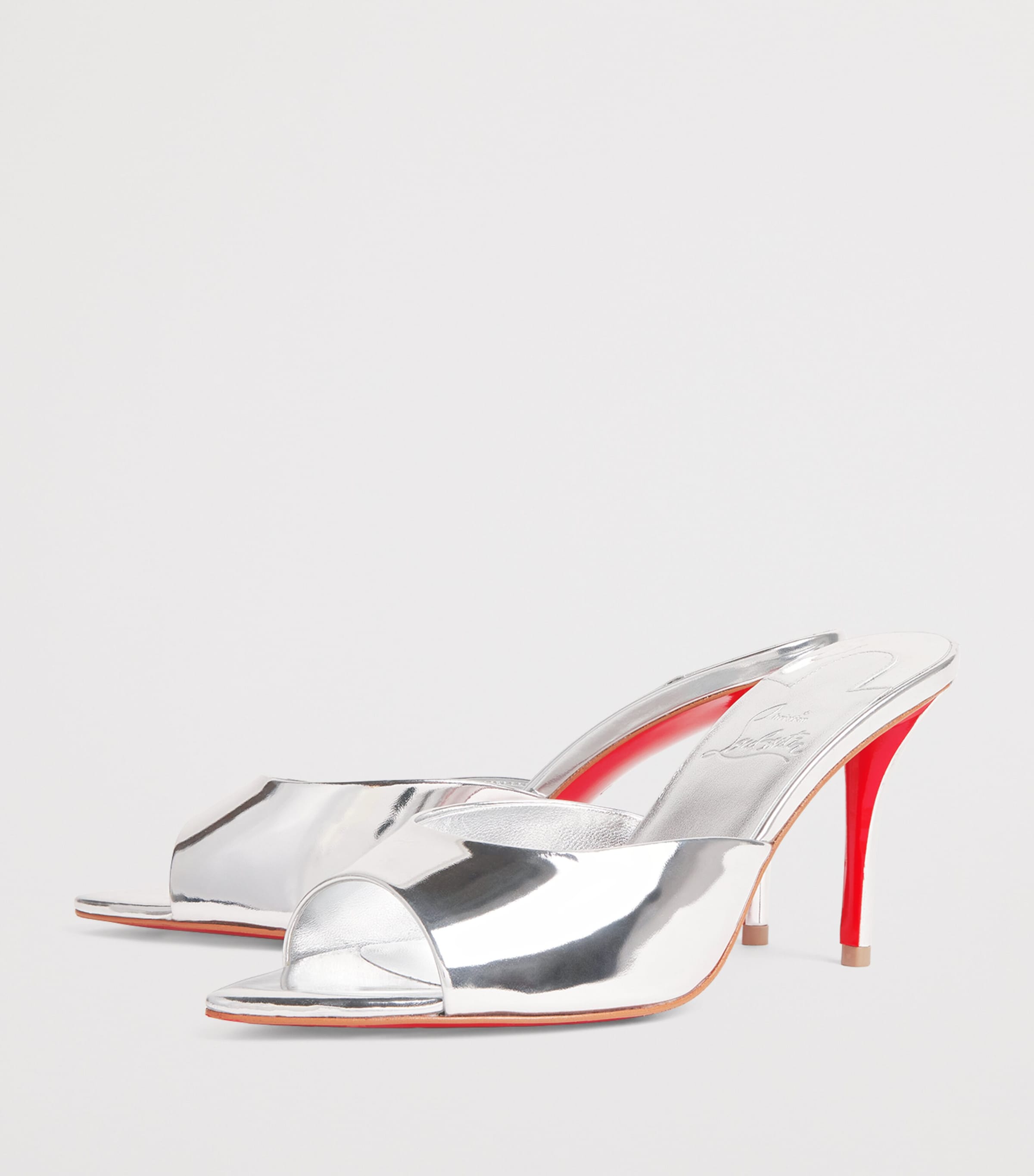 Christian Louboutin Womens Miss Z Mule Patent Leather Mules 80 Image 3