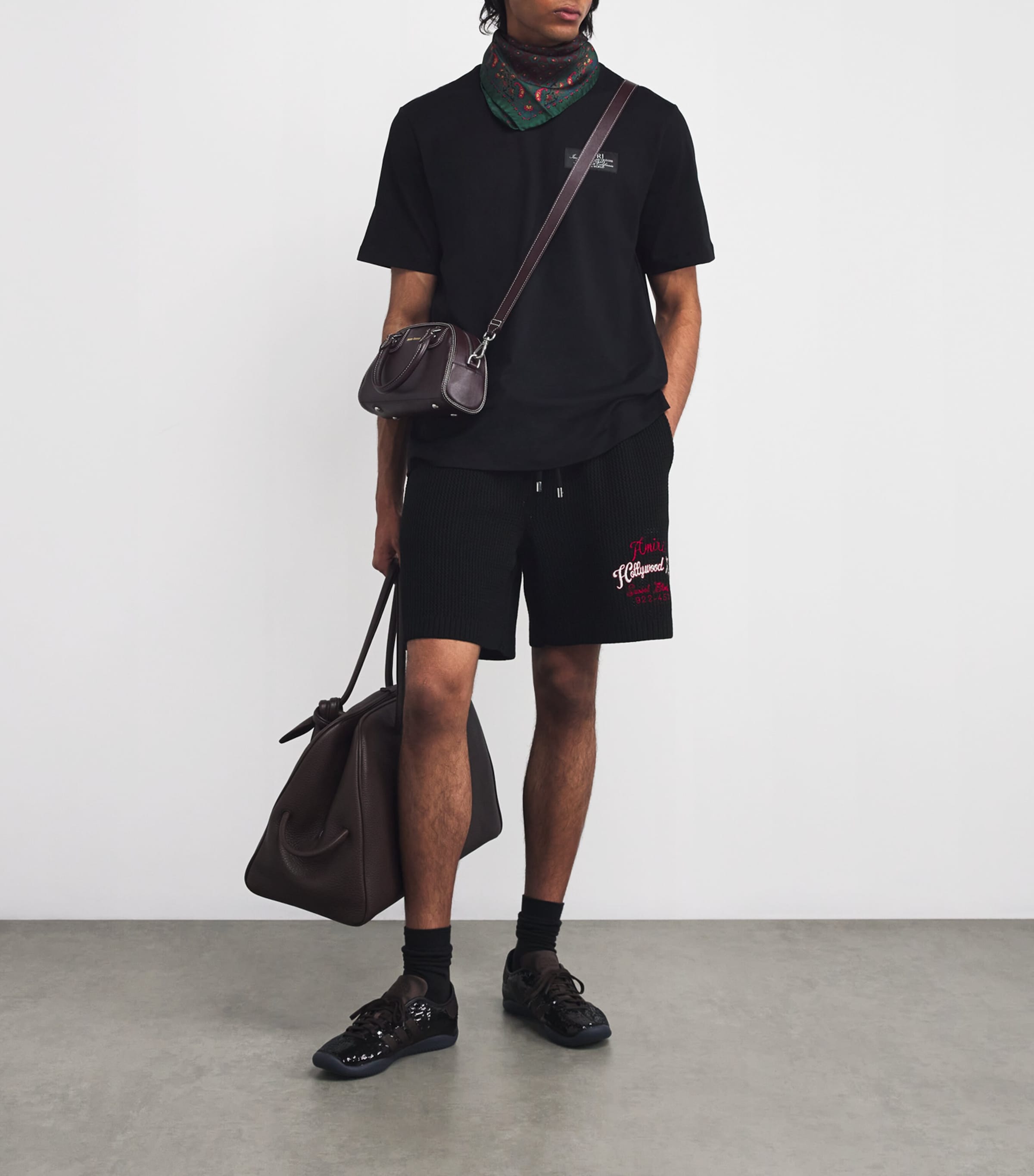 Cotton Crochet Hollywood Auto Shorts BLACK Image 2