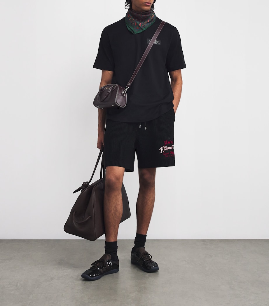 Cotton Crochet Hollywood Auto Shorts BLACK Image 2