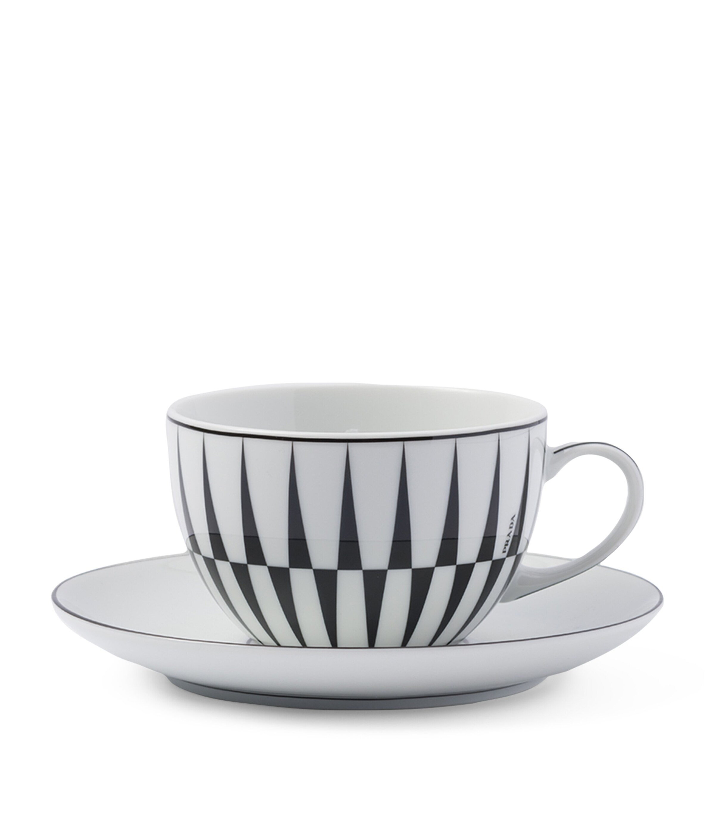 Prada Stripes Cappuccino Cup and Saucer (Set of 2) Image 2