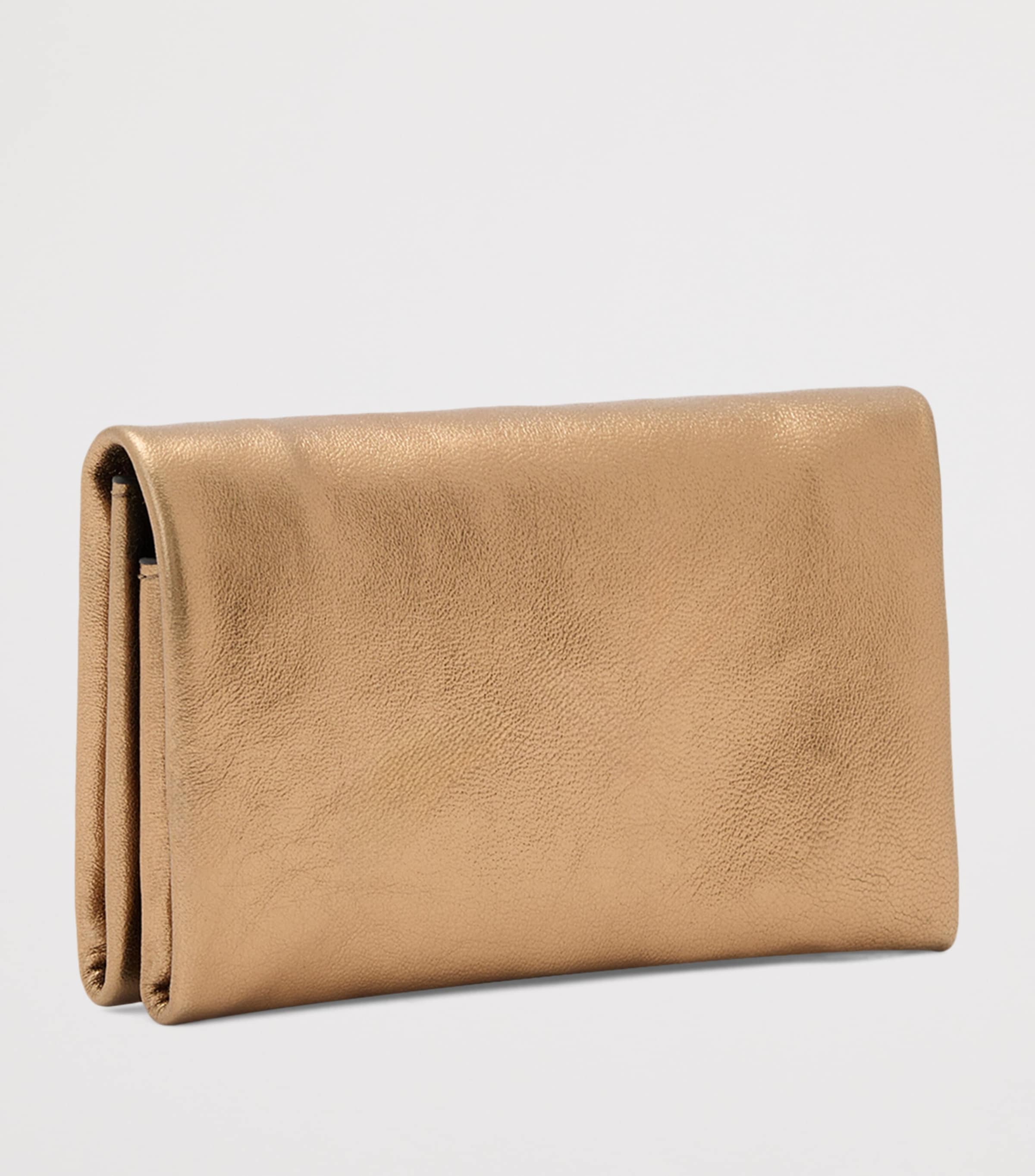 Metallic Leather Harluna Wallet WARM BRASS Image 3