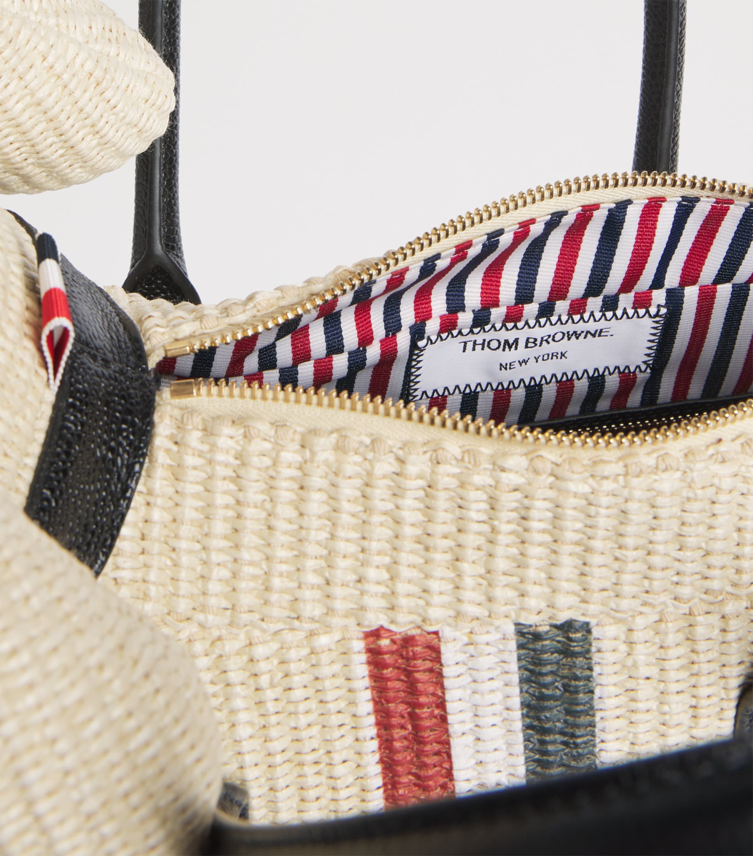 Thom Browne Raffia Hector Bag Muslin Image 6