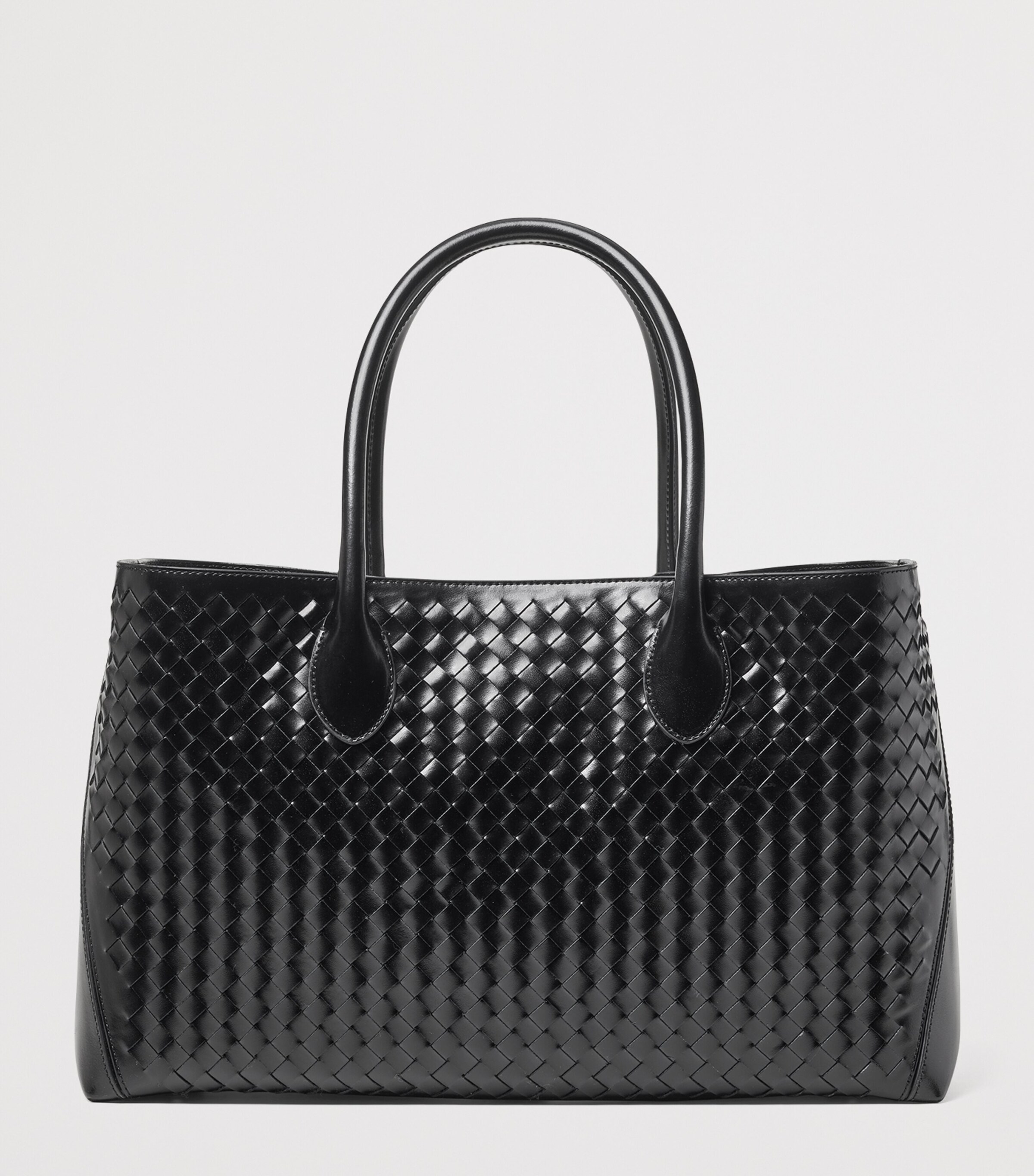Leather London Tote Bag BLACK Image 3