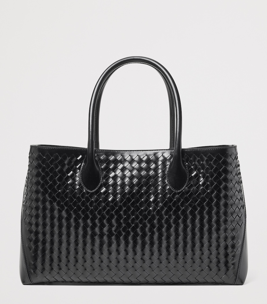 Leather London Tote Bag BLACK Image 3