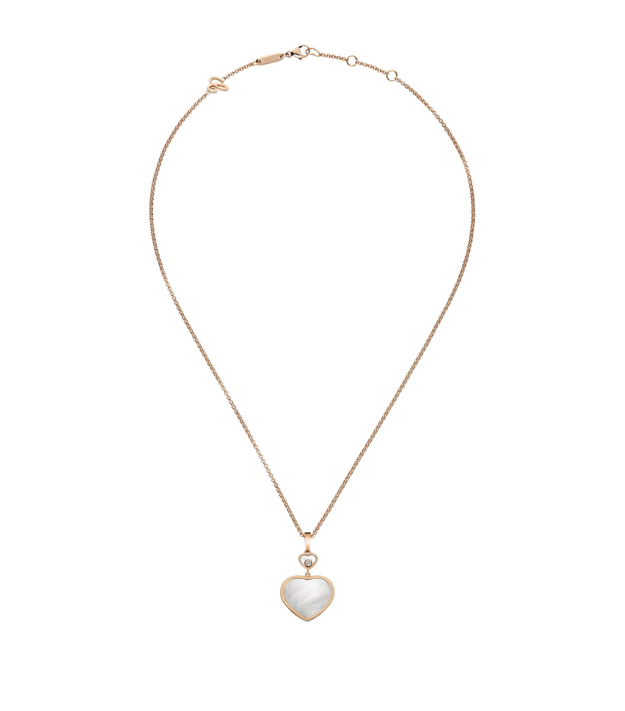 Rose Gold and Diamond Happy Hearts Pendant 18K ROSE GOLD Image 3