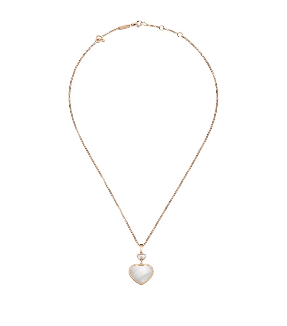 Rose Gold and Diamond Happy Hearts Pendant 18K ROSE GOLD Image 3