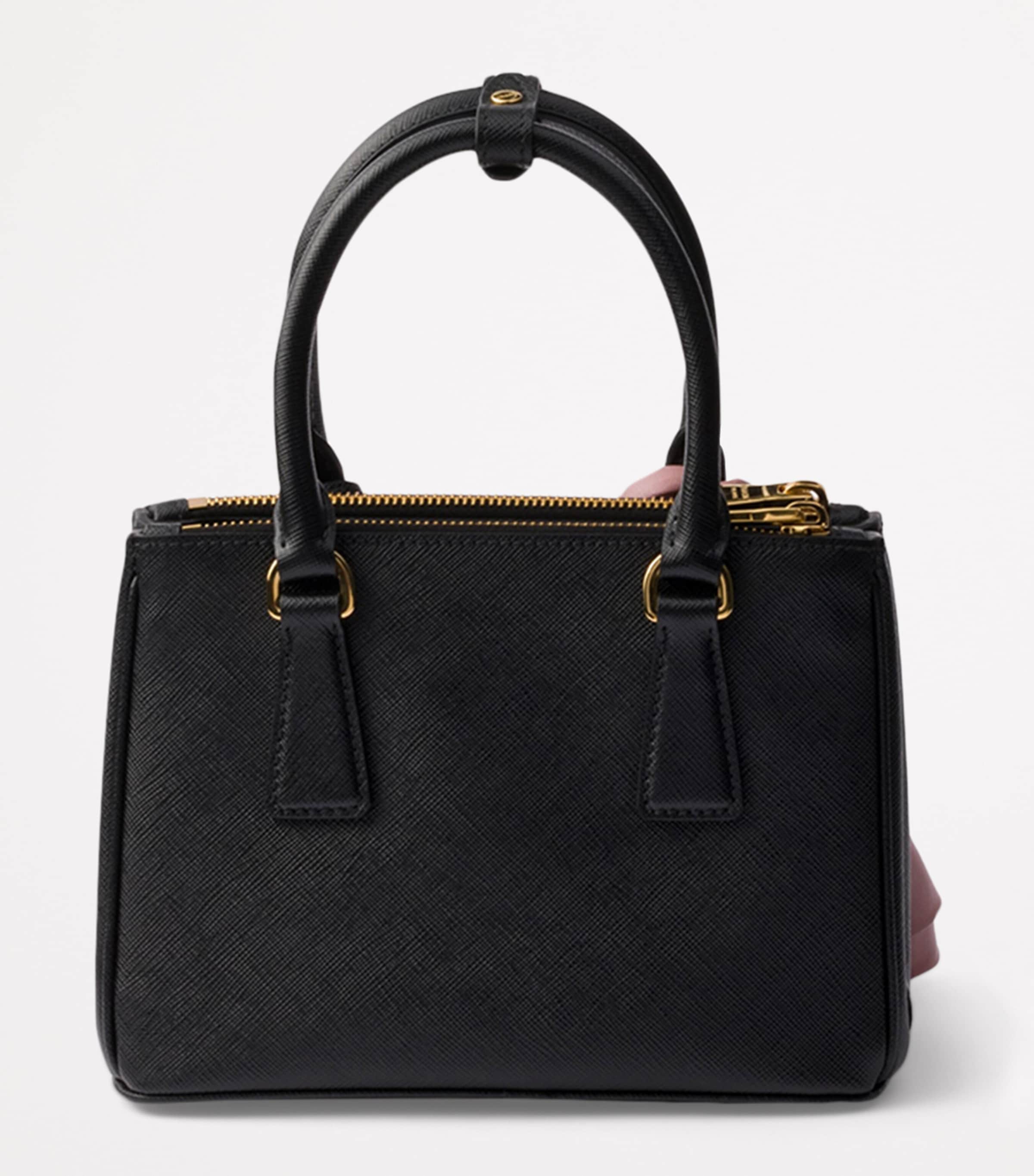Prada Black Mini Leather Galleria Top-Handle Bag | Harrods UK Prada Black Mini Leather Galleria Top-Handle Bag | Harrods UK