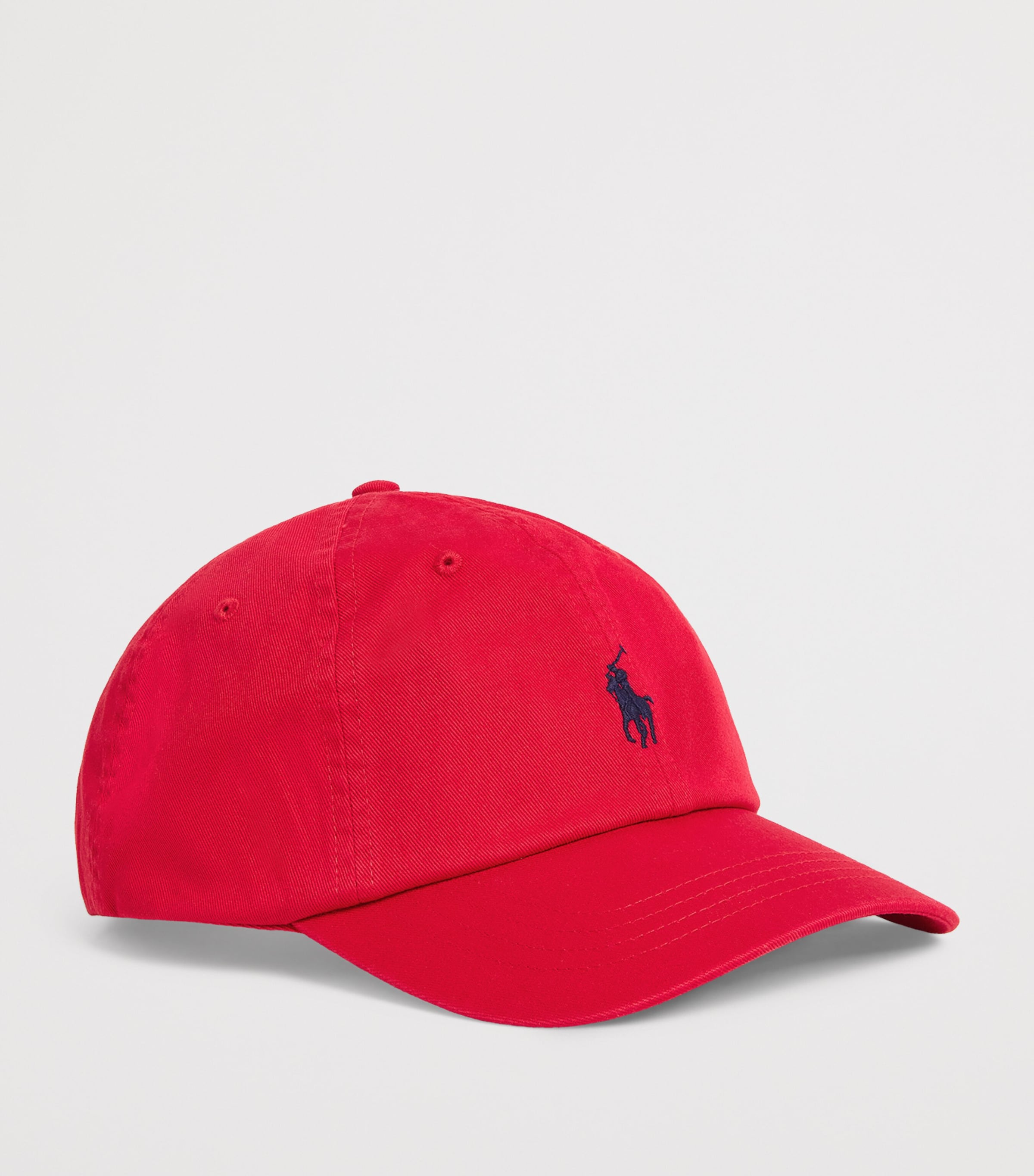 Cotton Polo Pony Baseball Cap RL2000 RED/BLUE Image 2