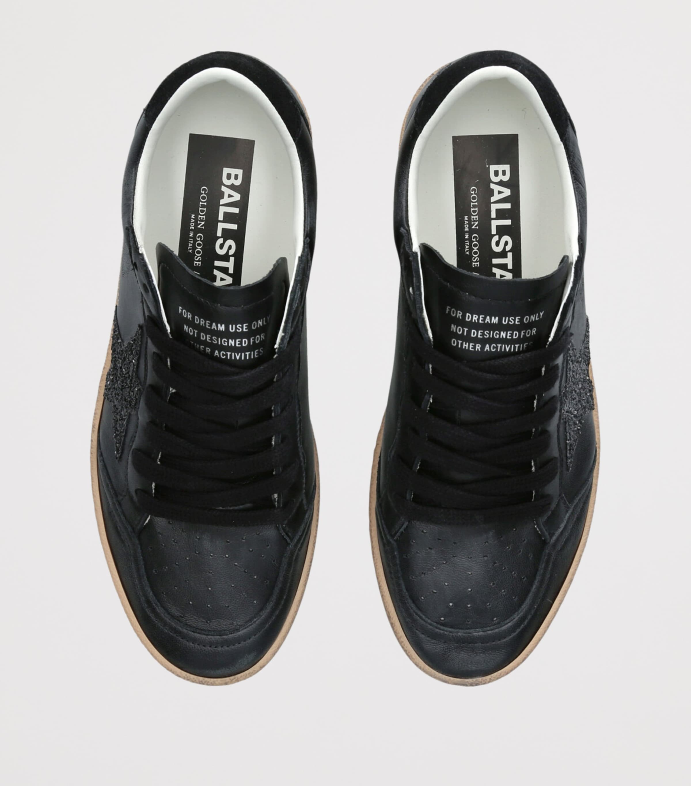 Golden Goose Leather Ball Star Sneakers Black Image 4