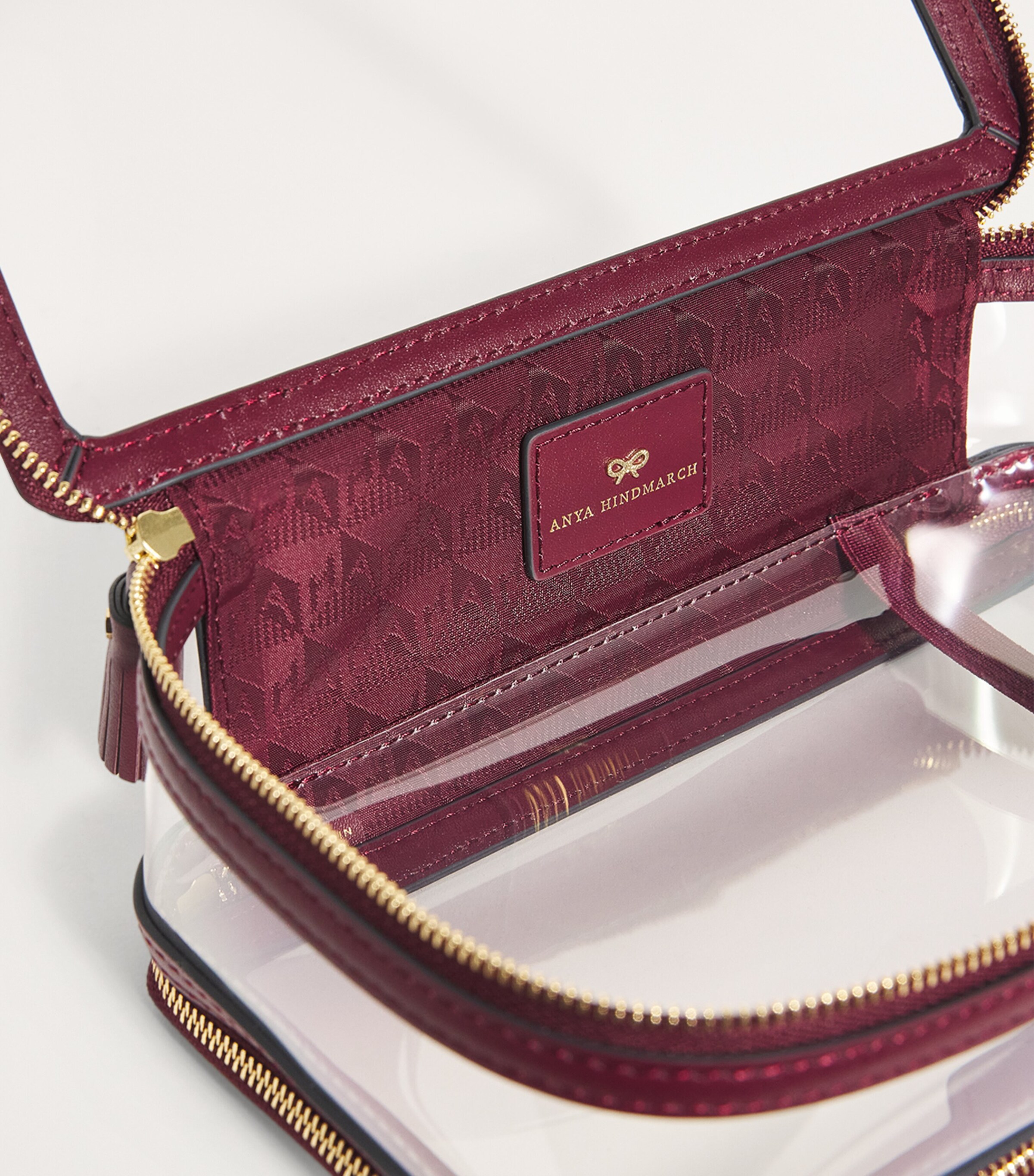 Anya Hindmarch Clear In-Flight Case Clear/medium Red Image 3