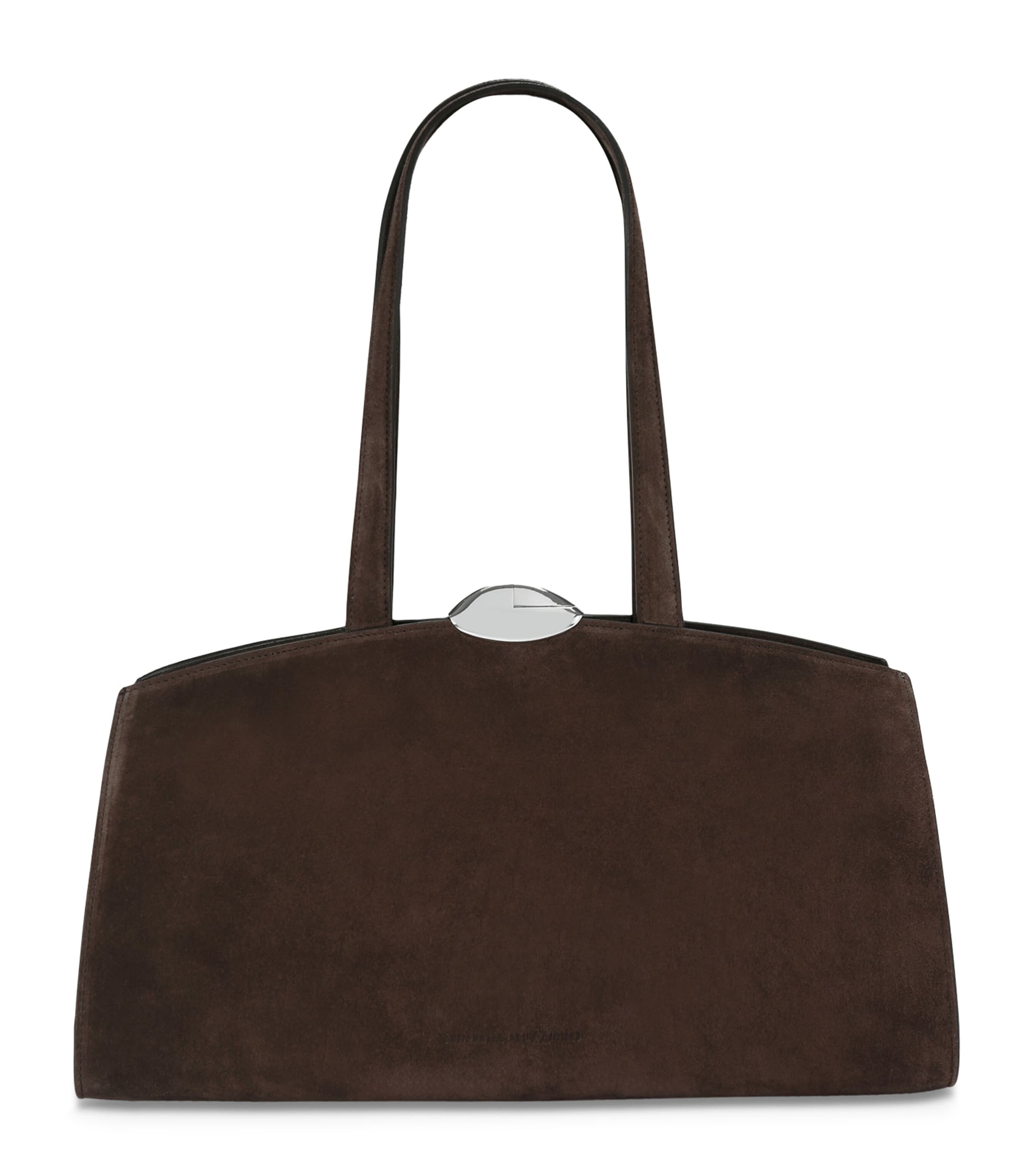 Benedetta Bruzziches Suede Serena Top-handle Bag In Brown