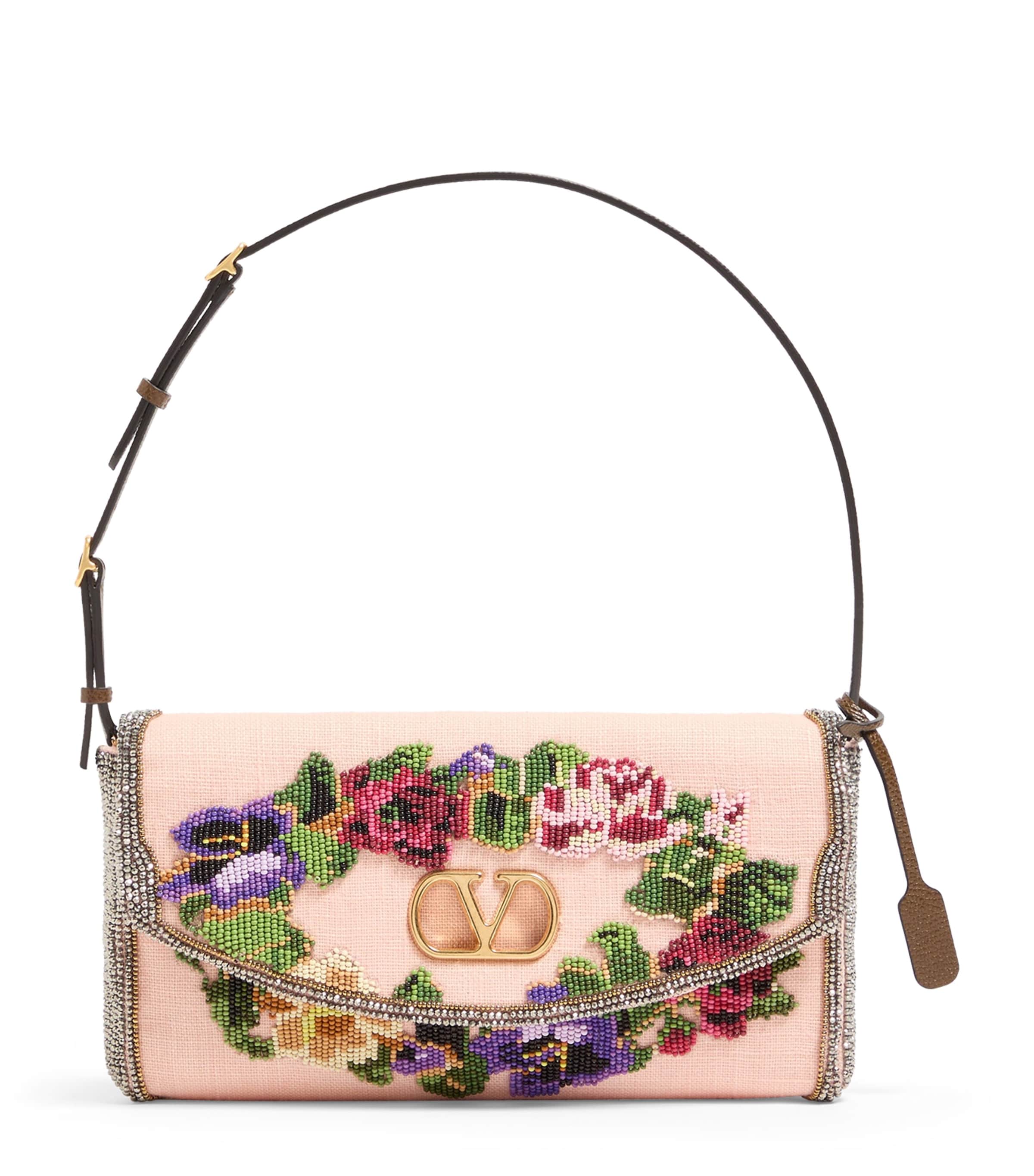 Valentino Garavani Small Beaded DeVain Shoulder Bag Image 1
