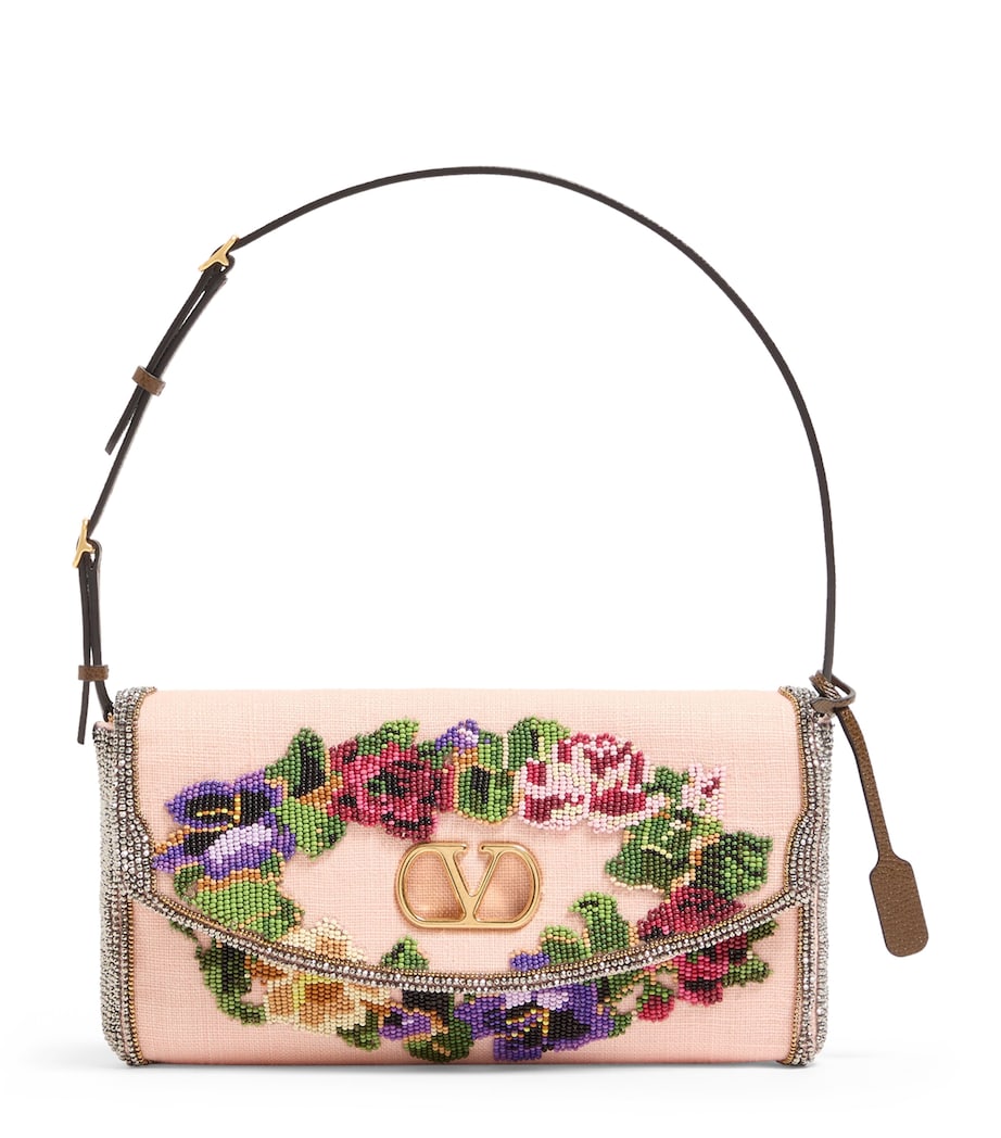 Valentino Garavani Small Beaded DeVain Shoulder Bag Image 1