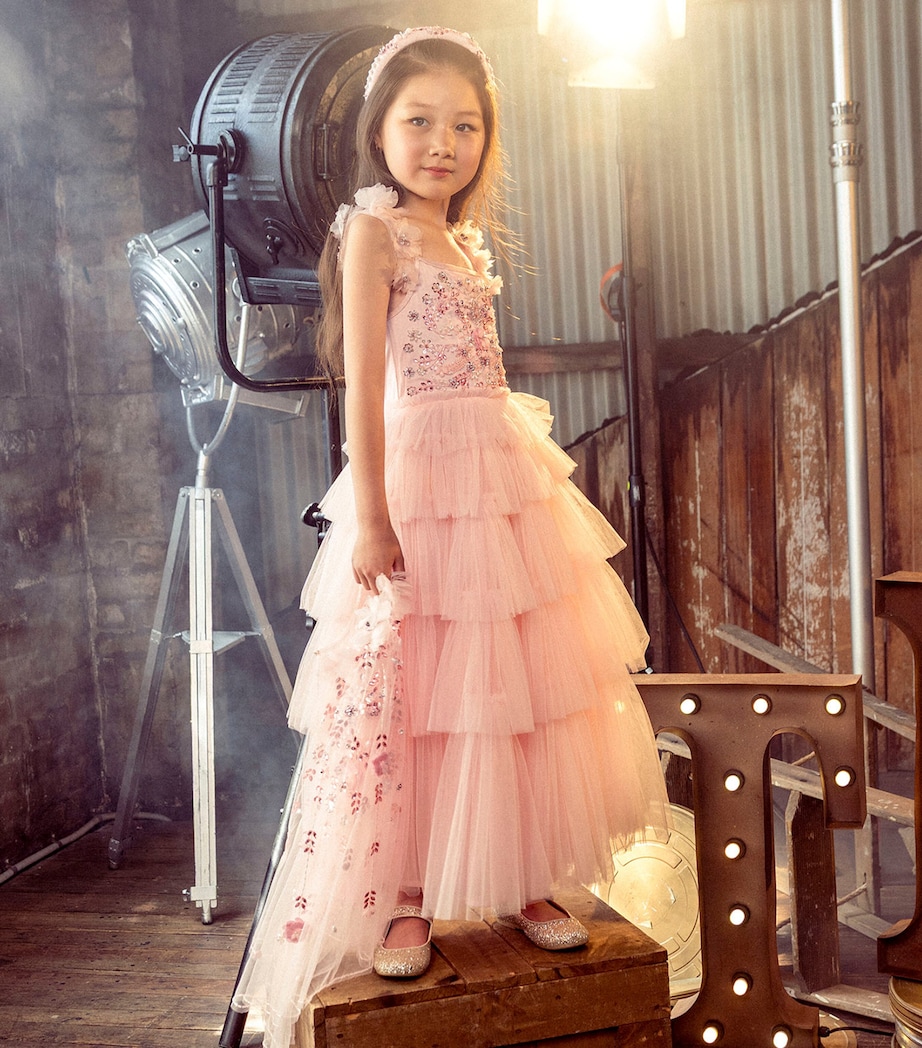 Tutu Du Monde Embellished Opening Night Cape (2-12 Years) Satin Bow Image 2