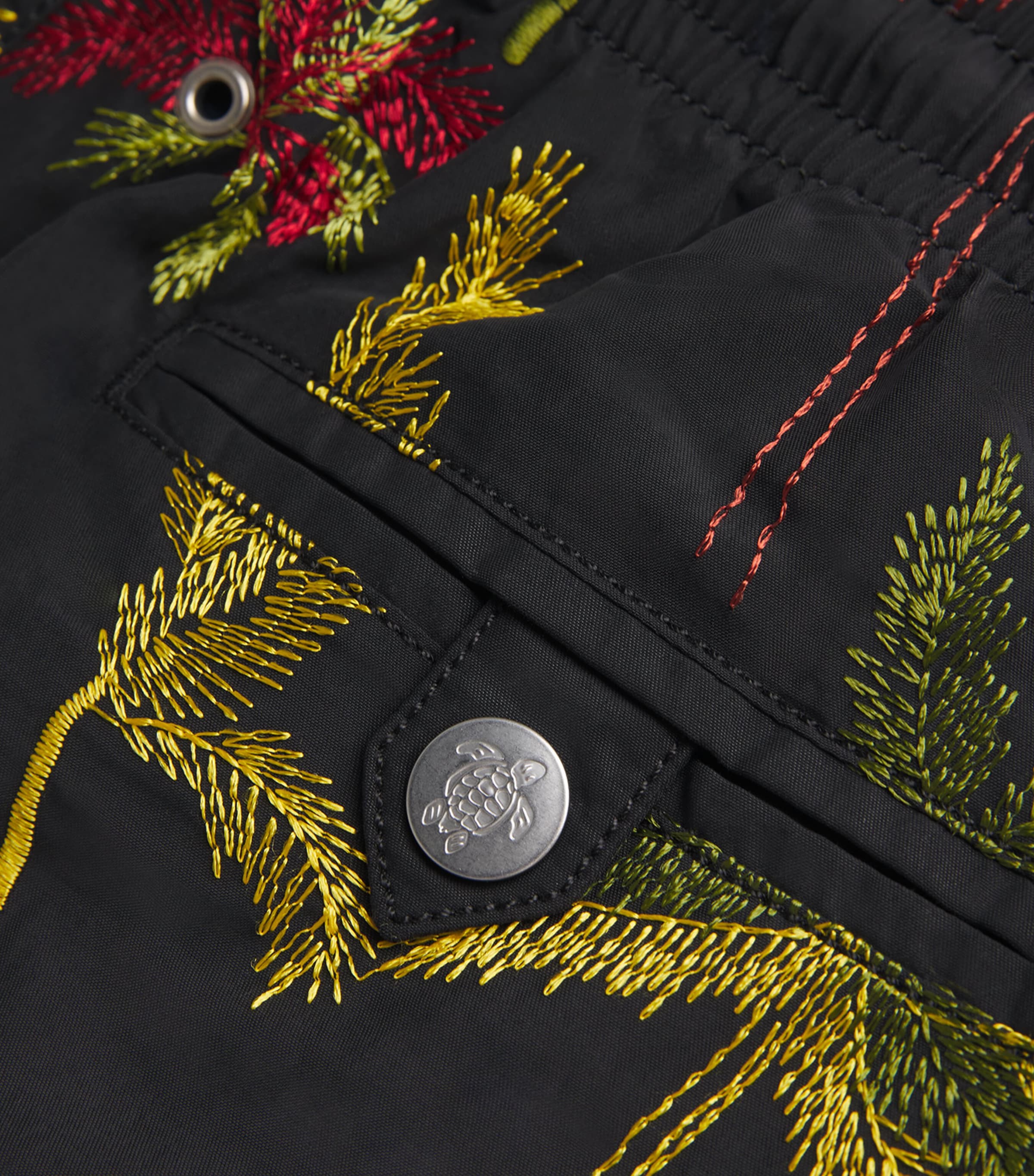 Palm Embroidery Mistral Swim Shorts 990 BLACK Image 5