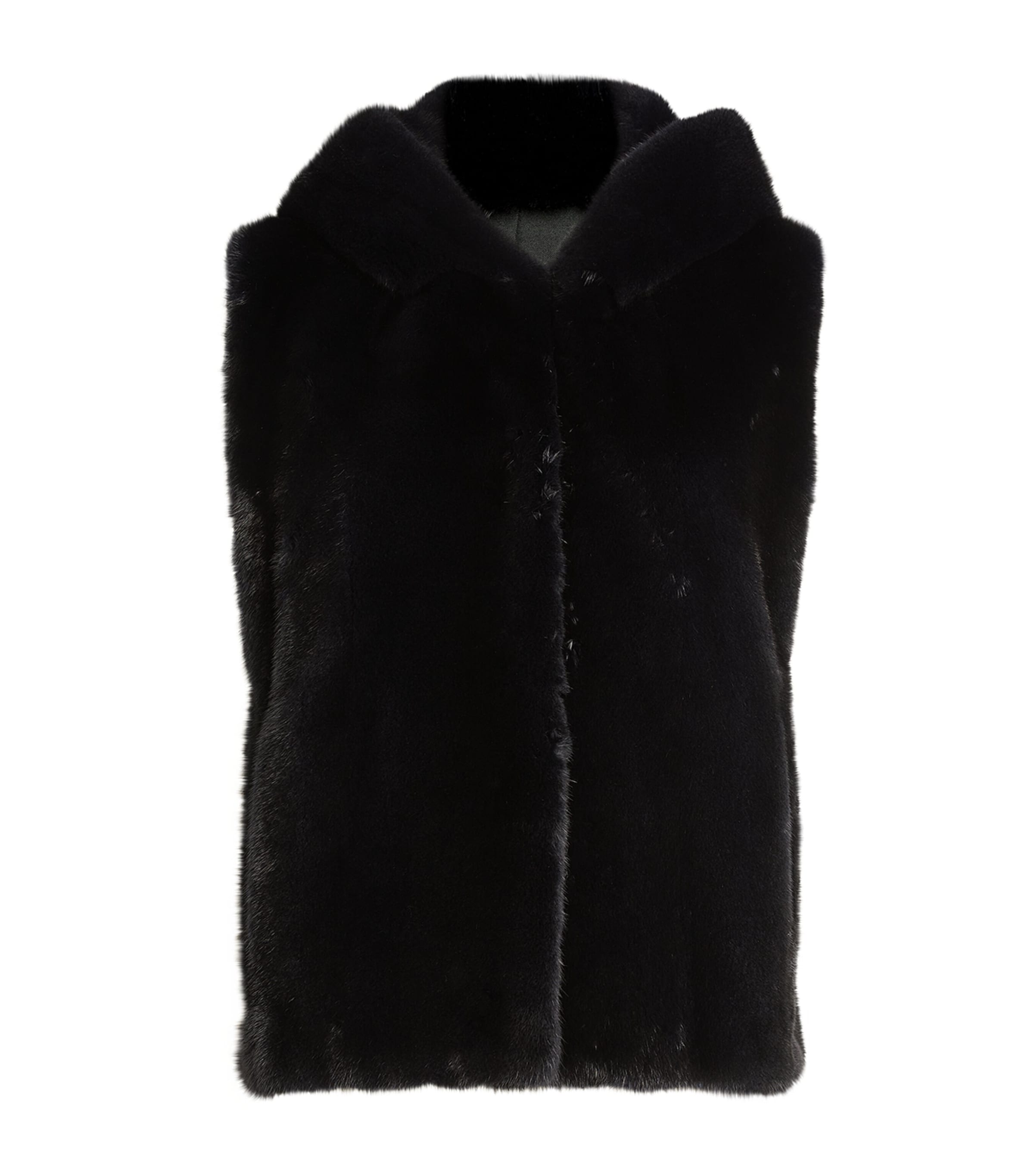 Mink Hooded Gilet A7029 Image 1