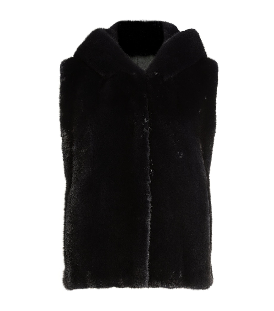 Mink Hooded Gilet A7029 Image 1