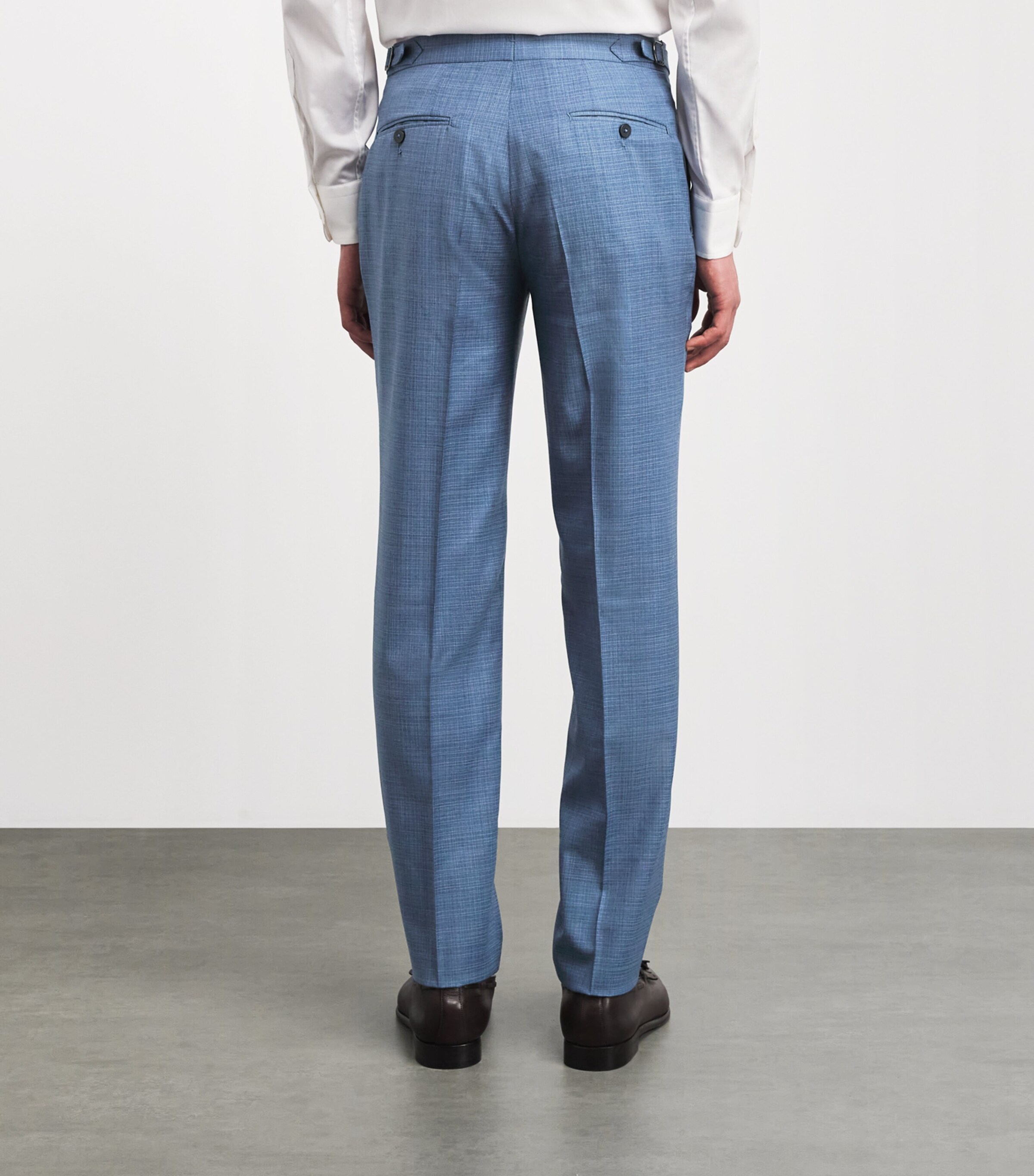 Isaia Mens Wool Sanita Trousers Image 5