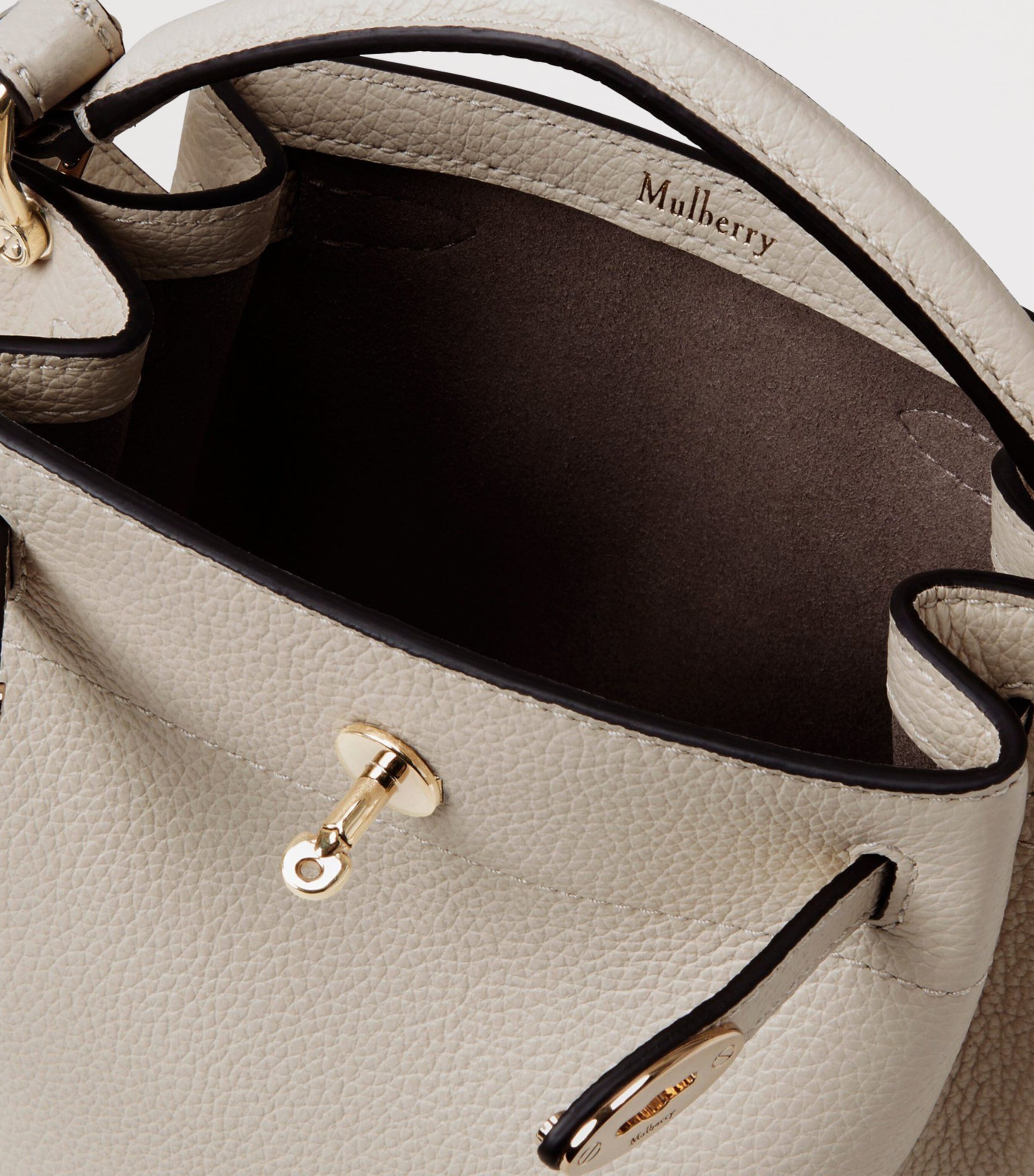 Mini Leather Islington Bucket Bag CHALK Image 4