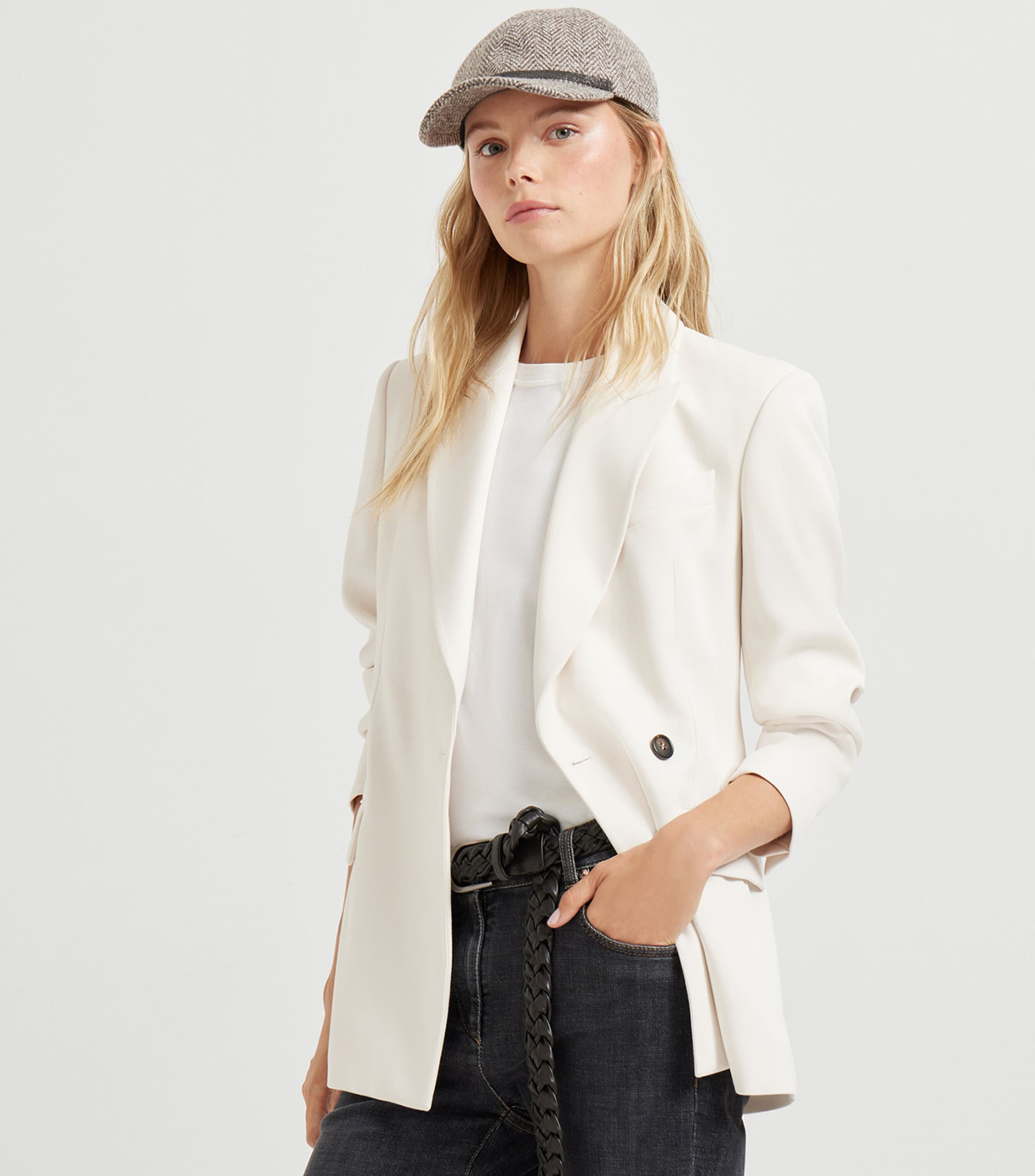 Brunello Cucinelli Womens Comfort Viscose Couture Twill Blazer Image 5
