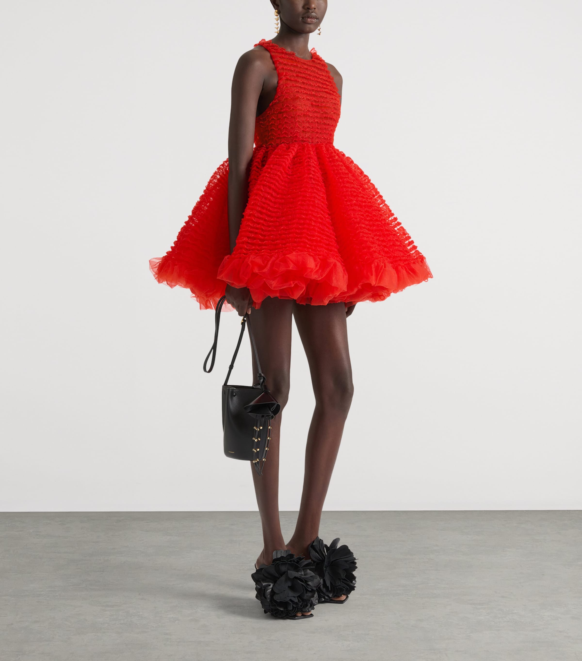 Givenchy Tiered Mini Dress Poppy Red Image 2