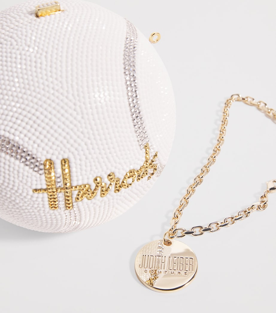 x Harrods EXCLUSIVE Tennis Ball Clutch Bag CHAMPAGNE CHALK MLT Image 6