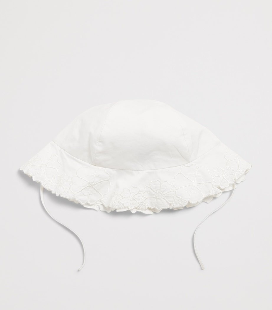Chloé Kids Cotton Embellished Bucket Hat Image 2