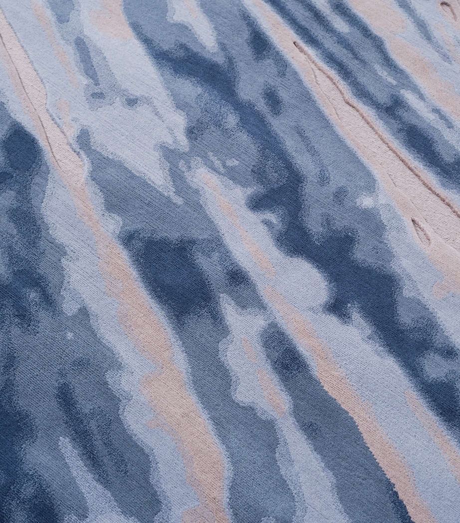 x David Rockwell Wool Fjord Flint Rug (3.05m x 2.44m) BLUE Image 2