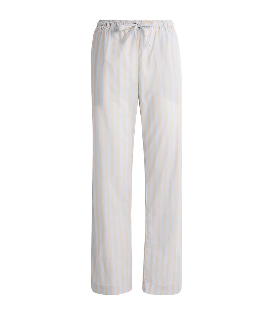 Derek Rose Womens Cotton Amalfi 21 Lounge Trousers Blue Image 1