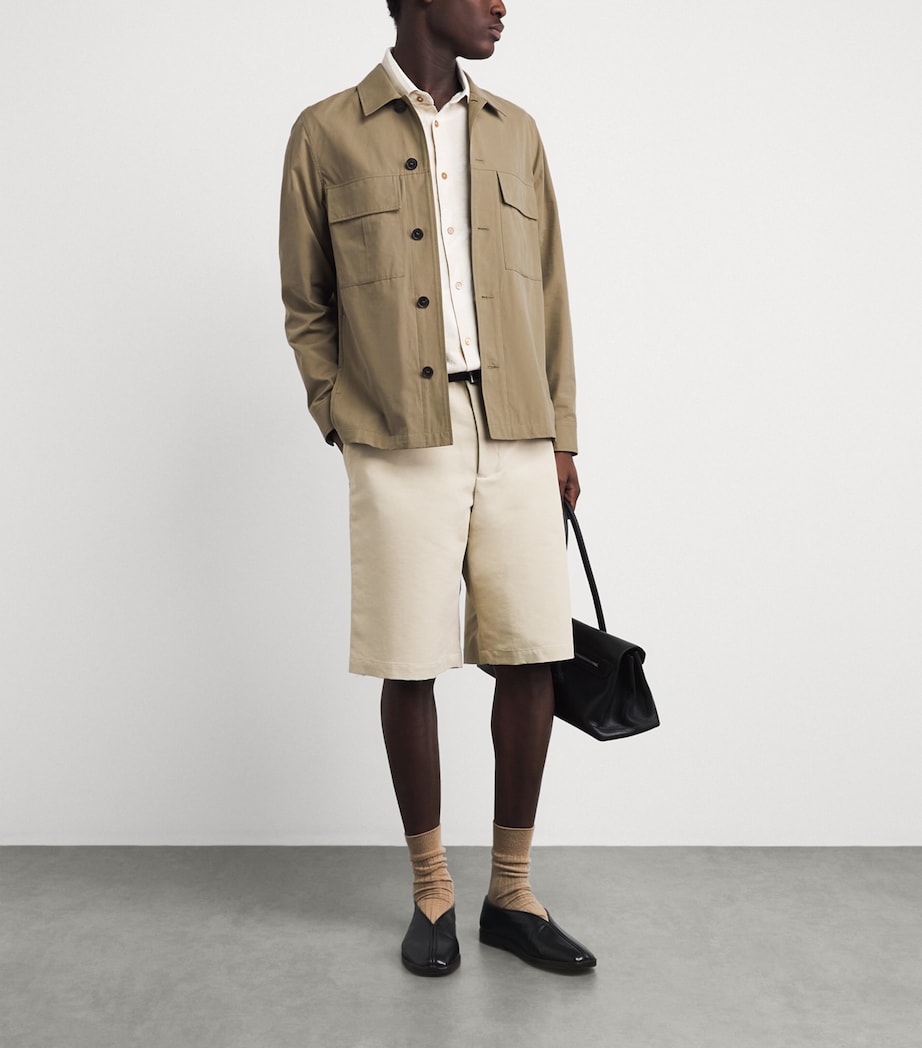 Paul Smith Mens Cotton-Blend Twin-Pocket Overshirt Image 2