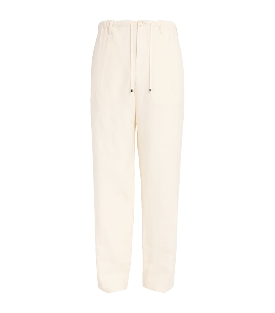 Drawstring Straight Trousers 5 ECRU Image 1