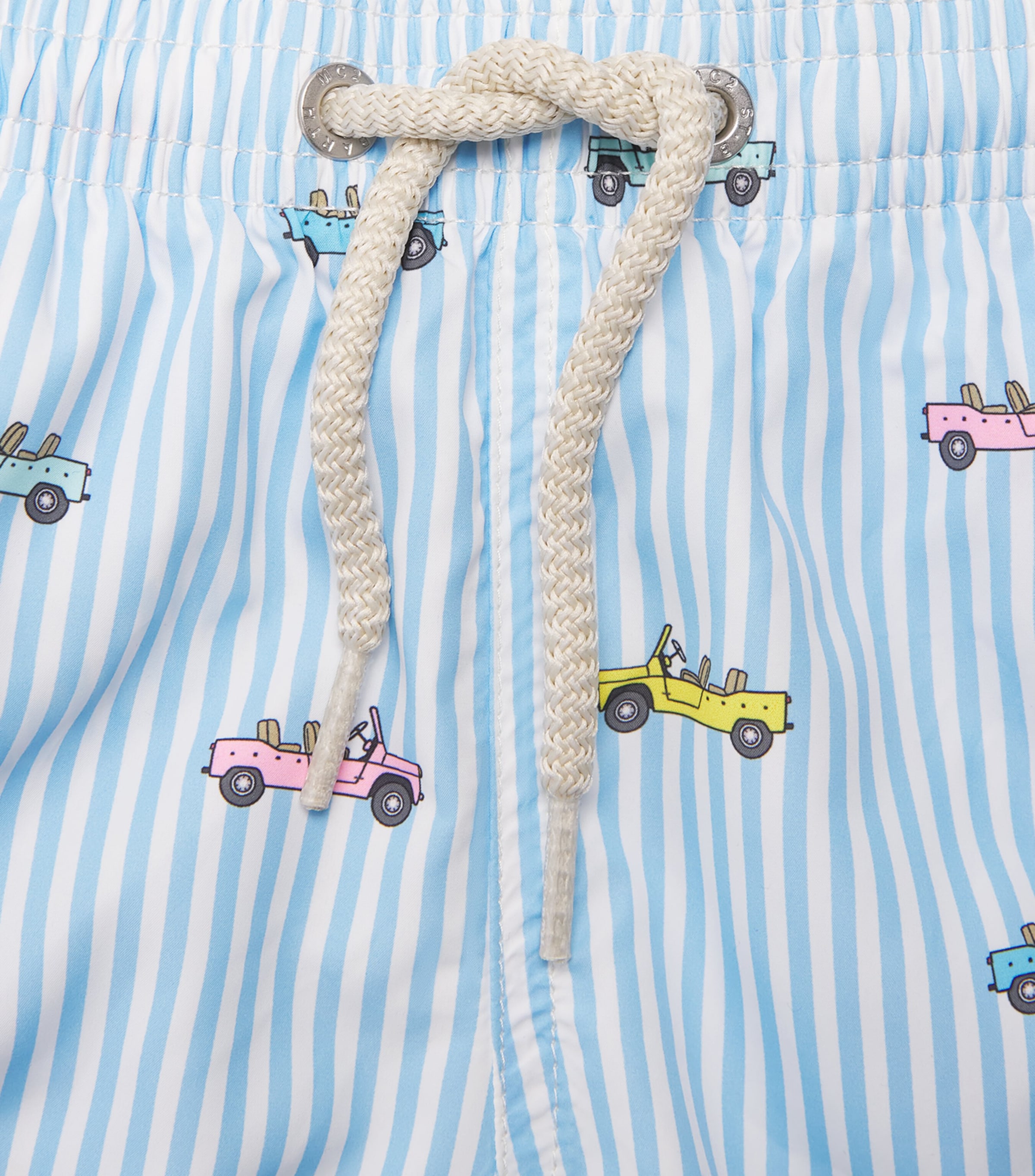 Mc2 Saint Barth Kids Printed Jean Lighting Swim Trunks (2-14 Years) Spd Multi Strpe S Image 3