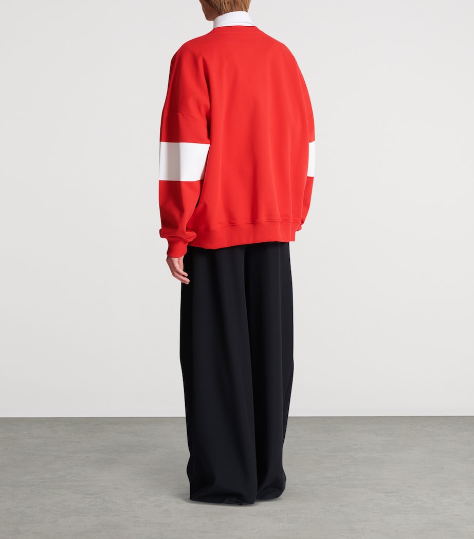 Cotton College Sweatshirt MIQ ROUGE/BLANC Image 4