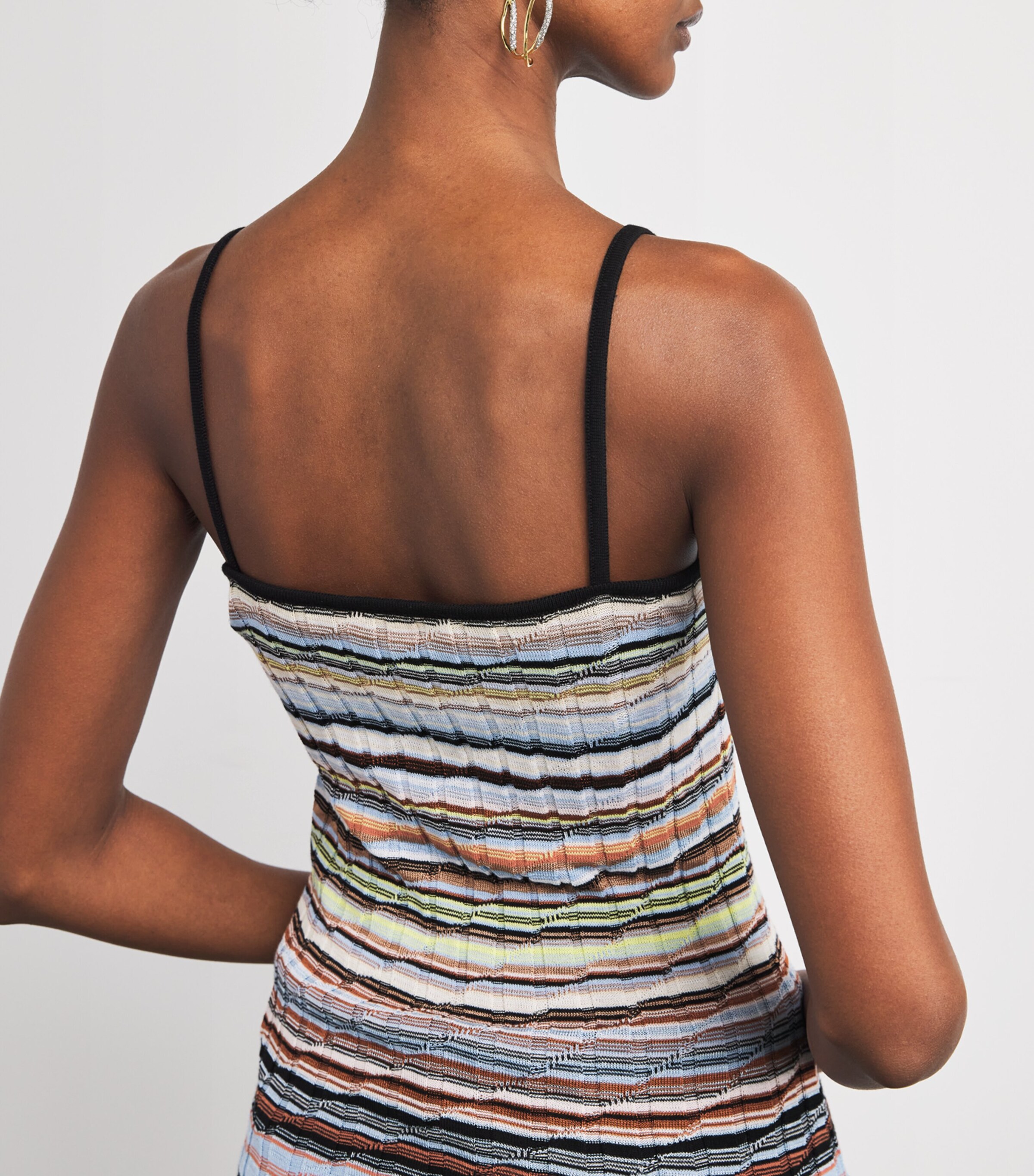 Missoni Womens Rib-Knit Stripe Tank Top Multicolor Image 6