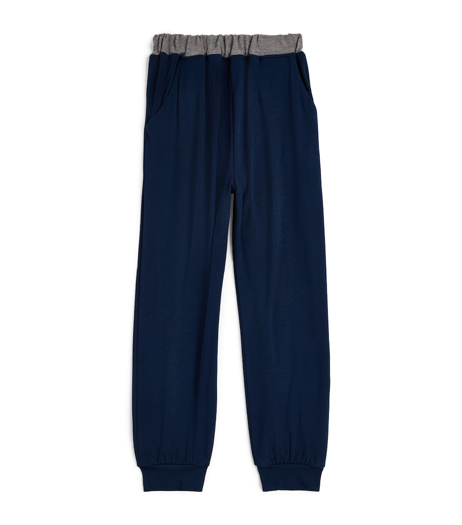 Homebody Kids Cuffed Lounge Trousers (4-16 Years) Navy Md Grey Image 1