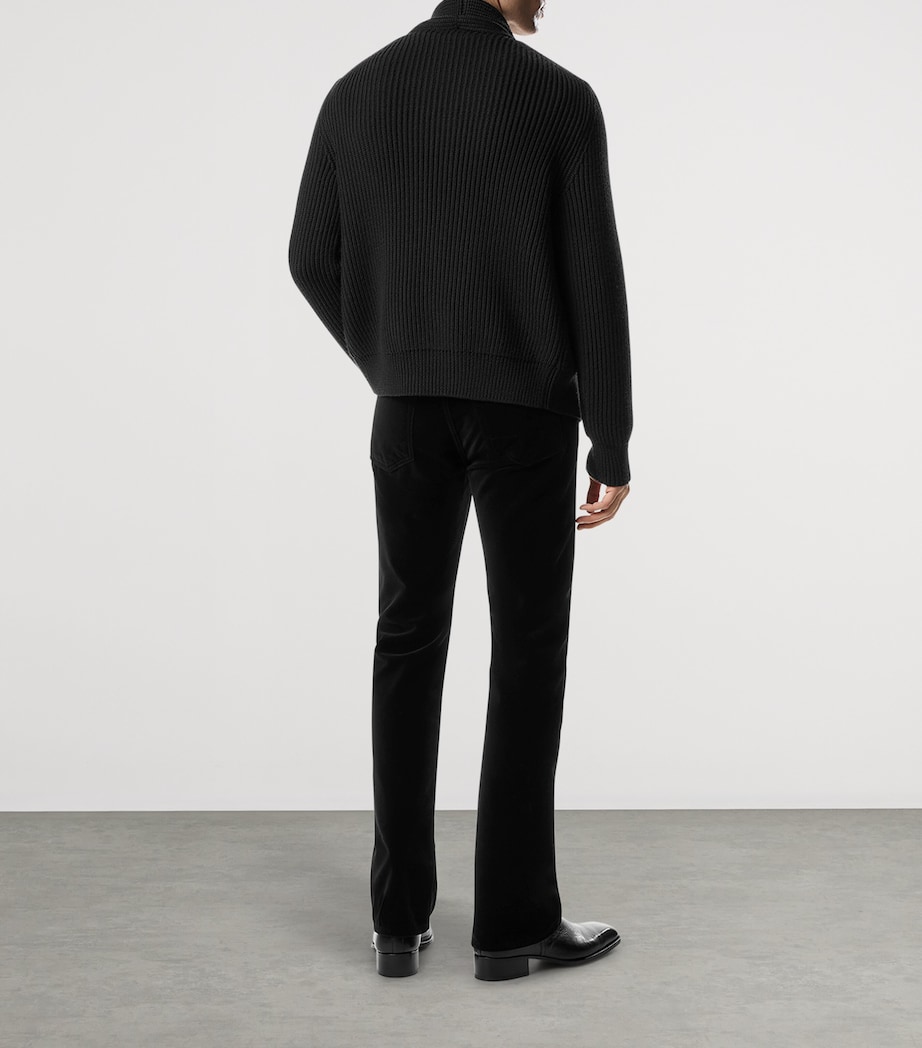 Wool-Silk Double-Breasted Cardigan LB999 Image 3