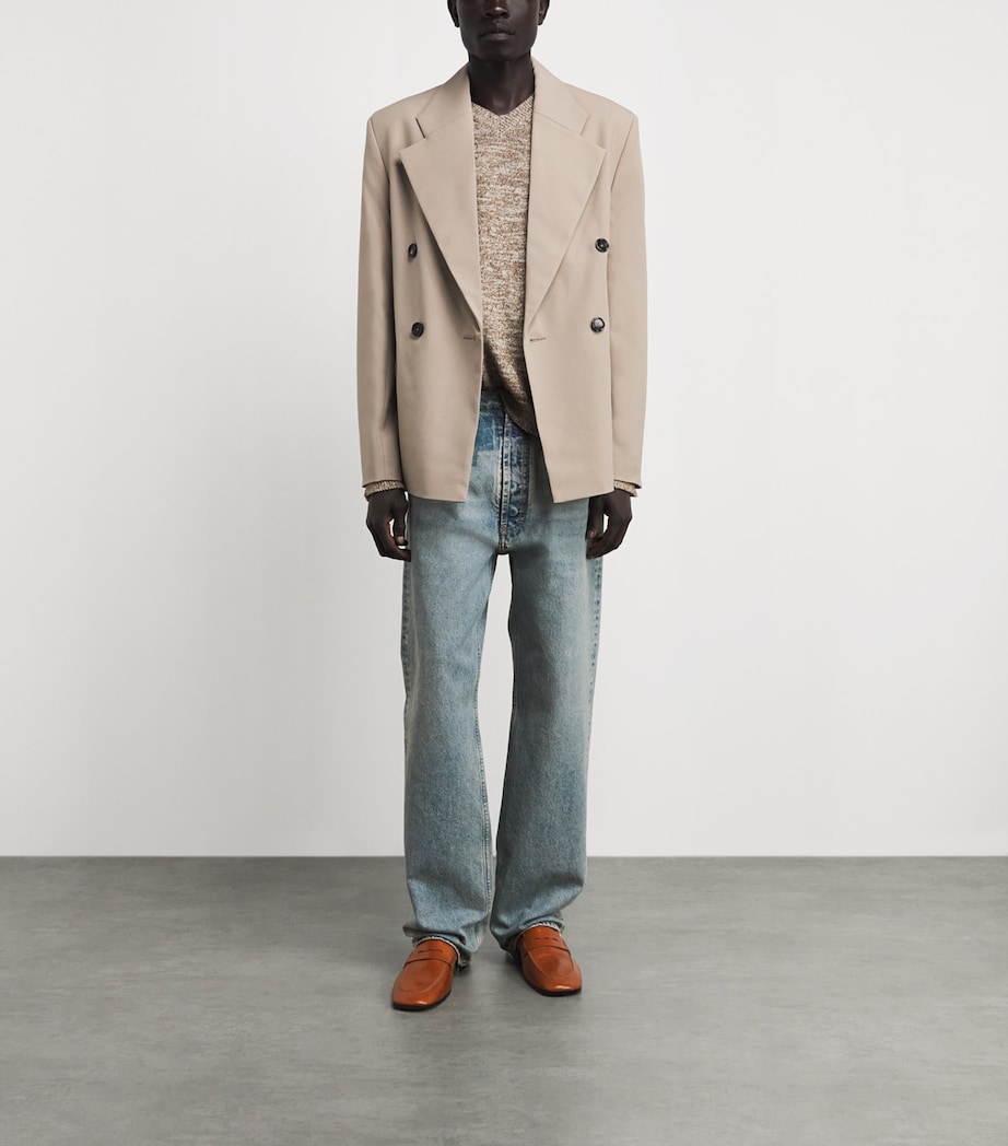 Maison Margiela Mens Wide-Leg Jeans Ice Blue Image 2