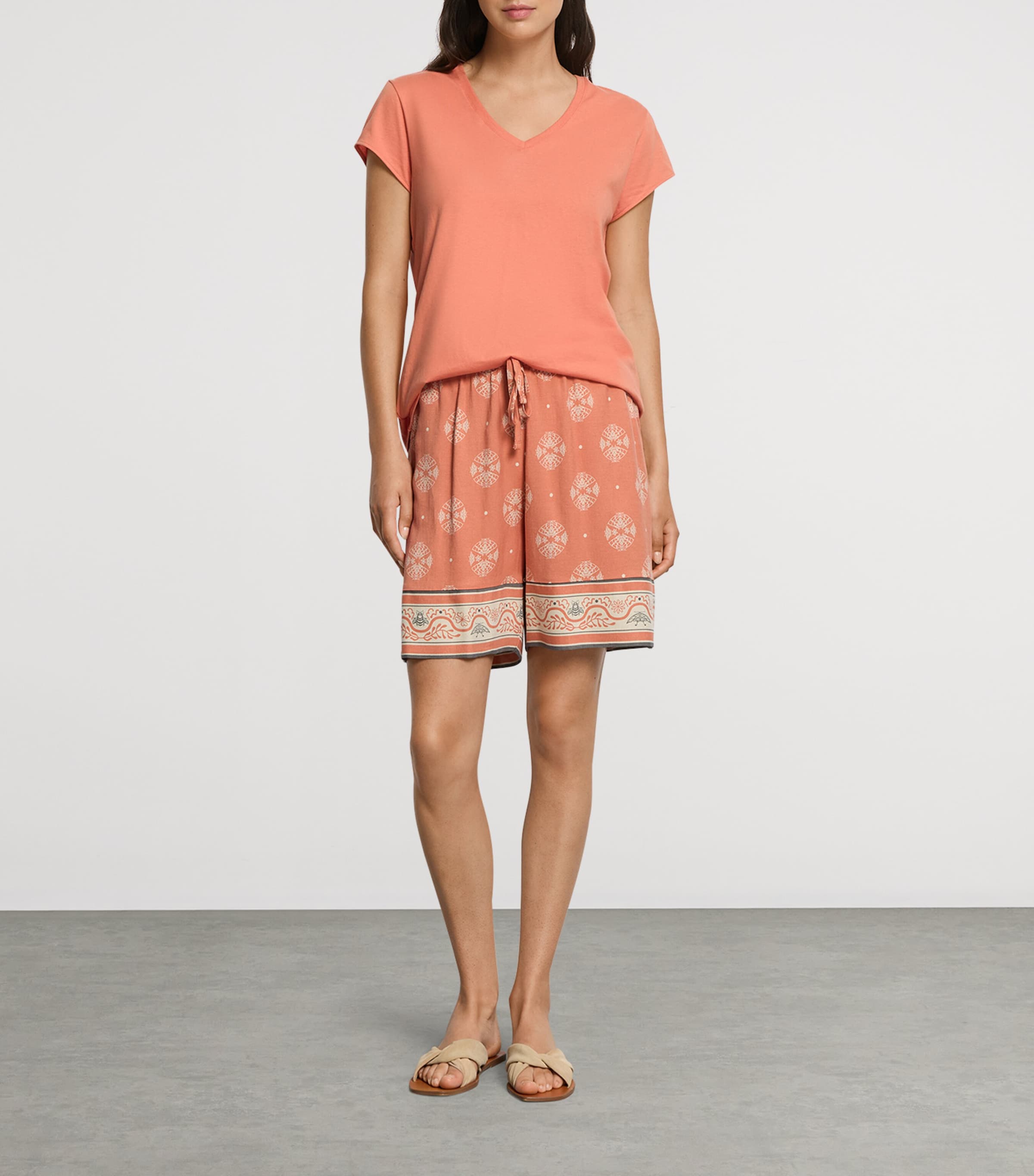 Hanro Womens Printed Casuals Shorts Pencil Mariposa Image 4