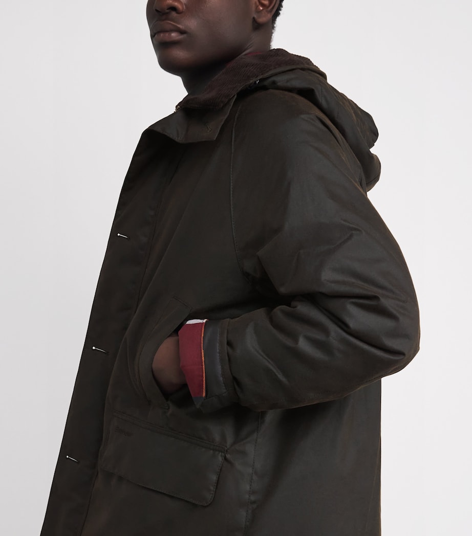 Waxed Water-Resistant Beaudale Trench Coat DARK BROWN Image 7