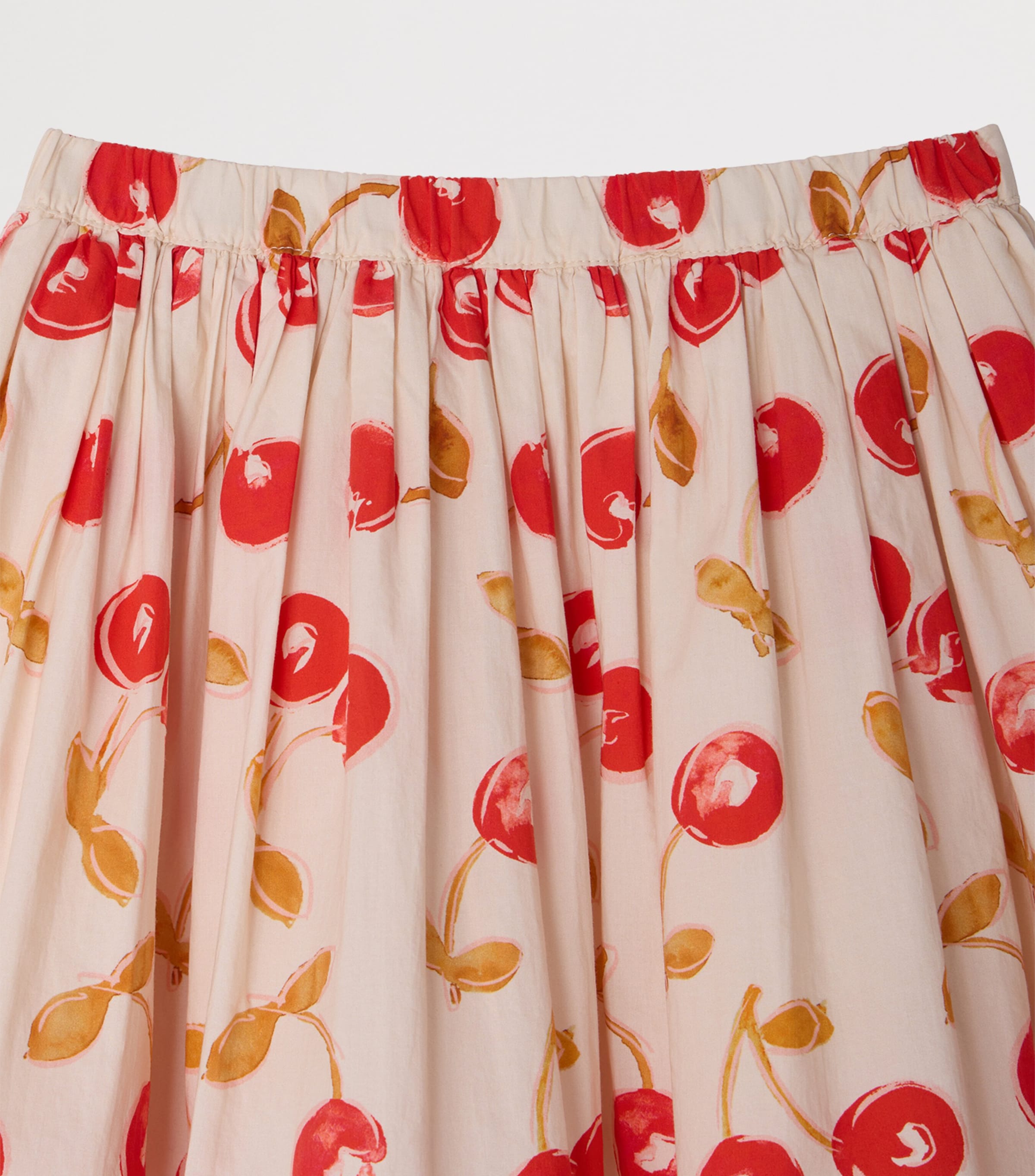 Bonpoint Cotton Printed Suzon Skirt (10-14 Years) Ecru Image 3