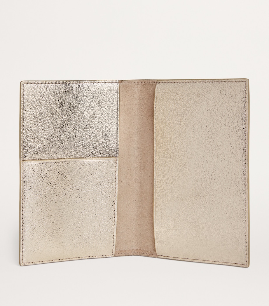 Leather Passport Holder GOLD Image 3