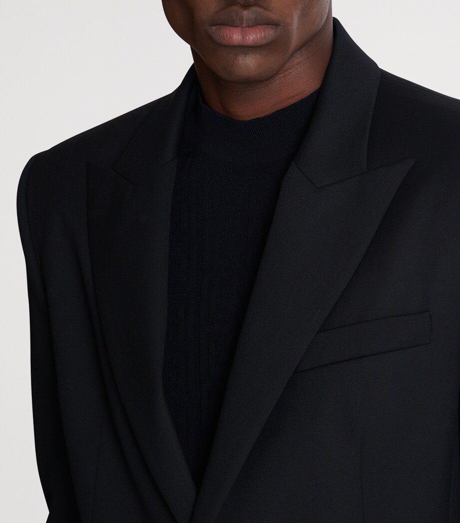 Wool Single-Breasted Blazer 0PA NOIR Image 7