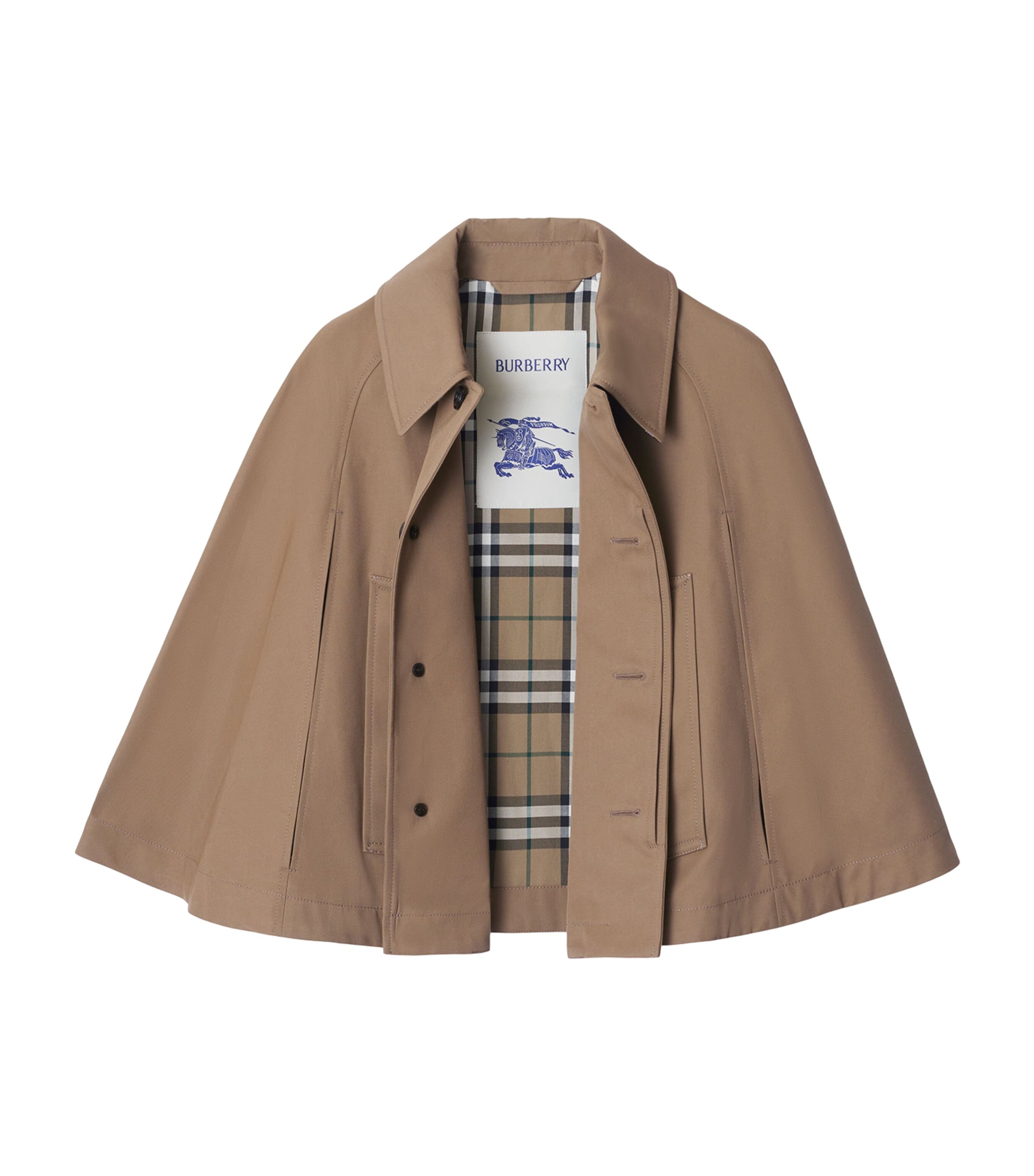 Burberry Beige Water-Repellent Cape Coat Harrods AU