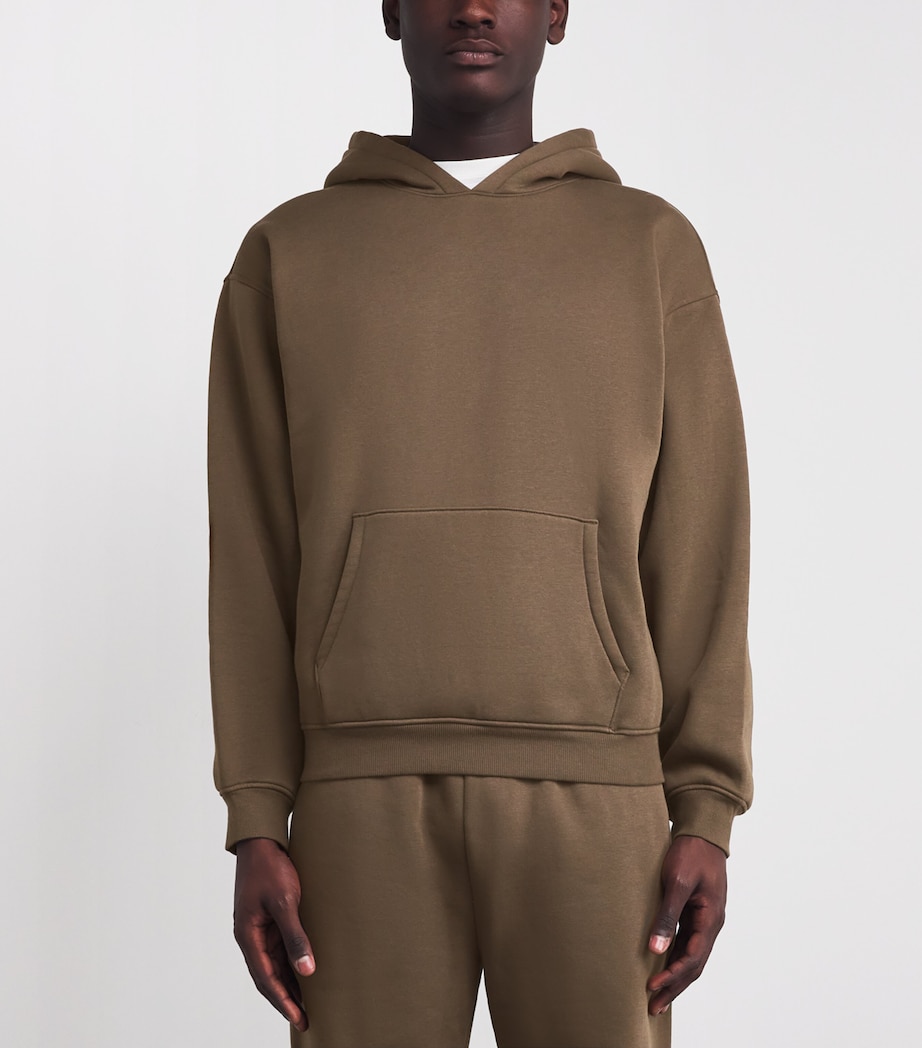 Cotton-Blend Fleece Lounge Hoodie DRIFTWOOD Image 3