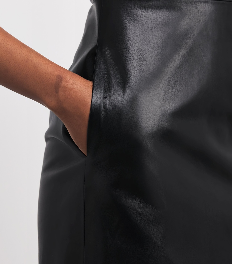 Lambskin Hailee Midi Dress BLACK Image 6