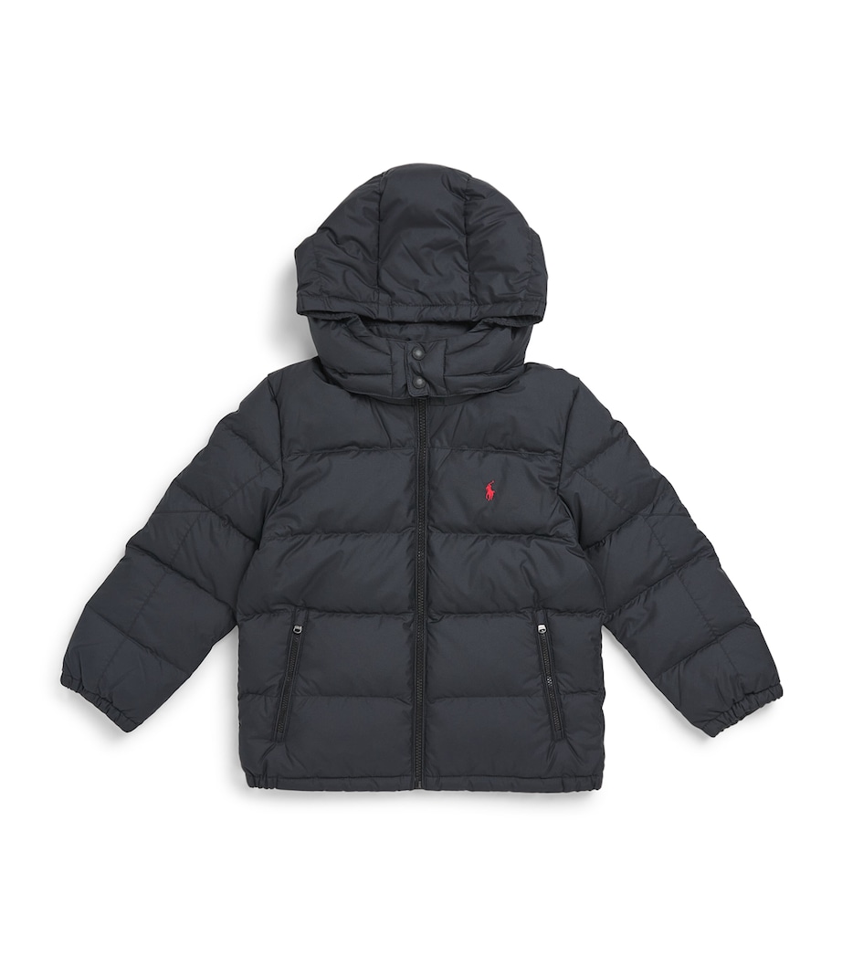 Down Hooded Puffer Jacket (9-24 Months) BLACK Image 1