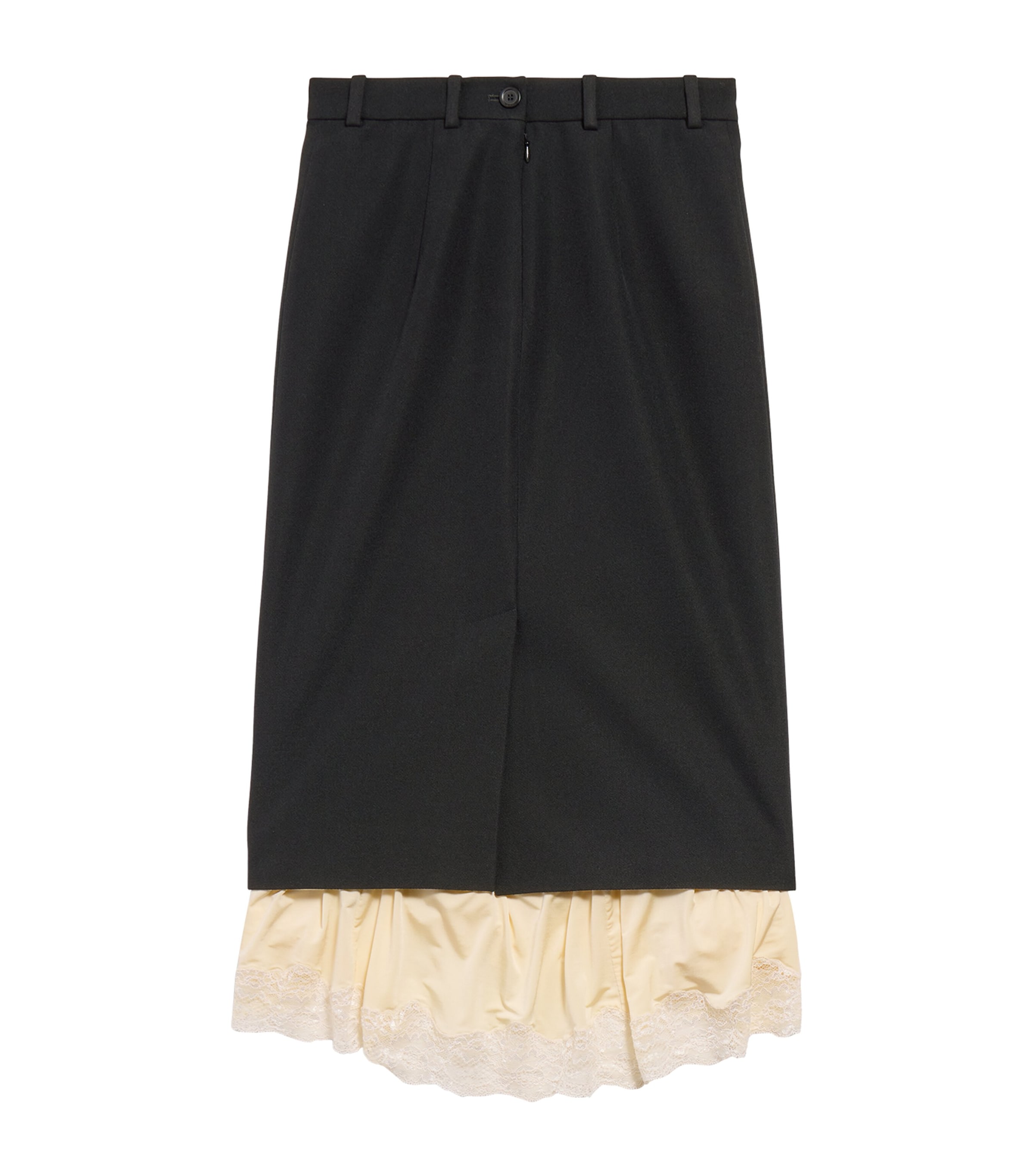 Balenciaga Womens Barathea Wool Pencil Skirt Image 3
